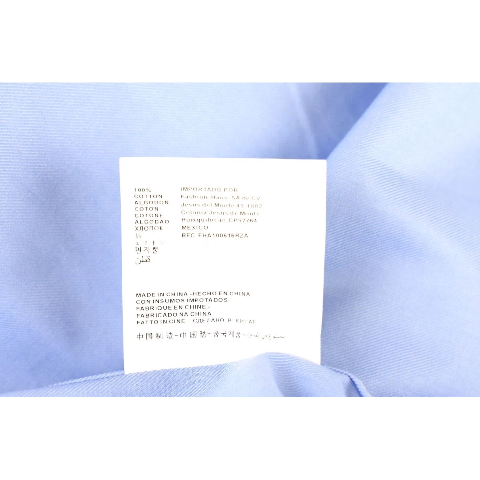 Suitsupply Suitsupply Formal Shirt Men 44-7 / 17 1/2L Spread Collar Blue Melange Shirt Men Blue Melange Formal, Business Size 44R - 5 Thumbnail
