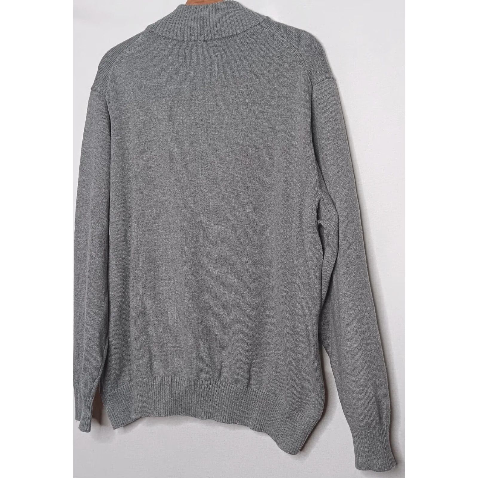 Duluth Trading Company DULUTH TRADING CO Sweater Men 2XL Pullover Mock Neck Classic Gray Knit 1/4 Zip Cotton Nylon Regular Size 2XL Mens Size US XXL / EU 58 / 5 - 3 Thumbnail