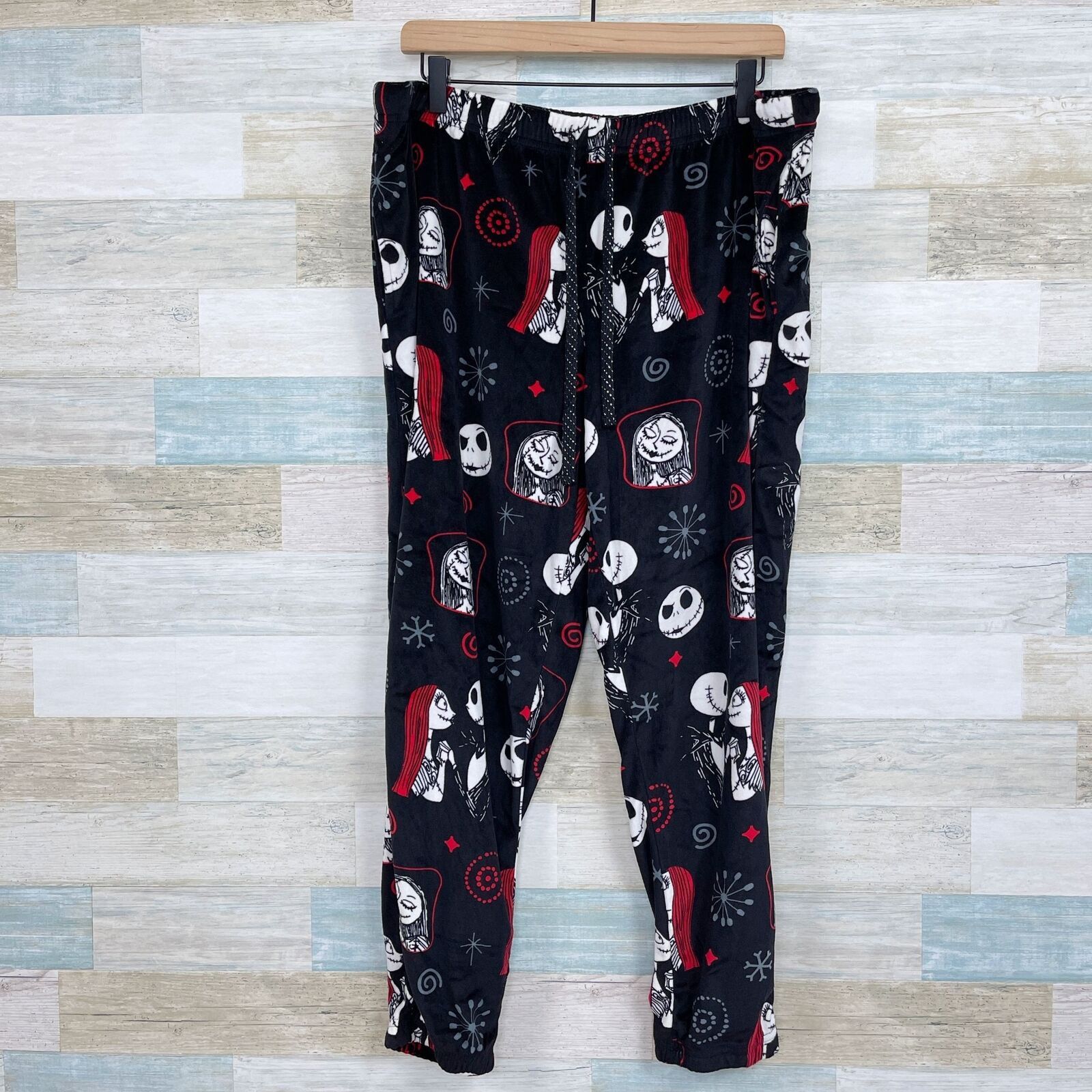 Disney Nightmare Before Christmas Fleece Pajama Pants Womens XL Size 35" - 1 Thumbnail