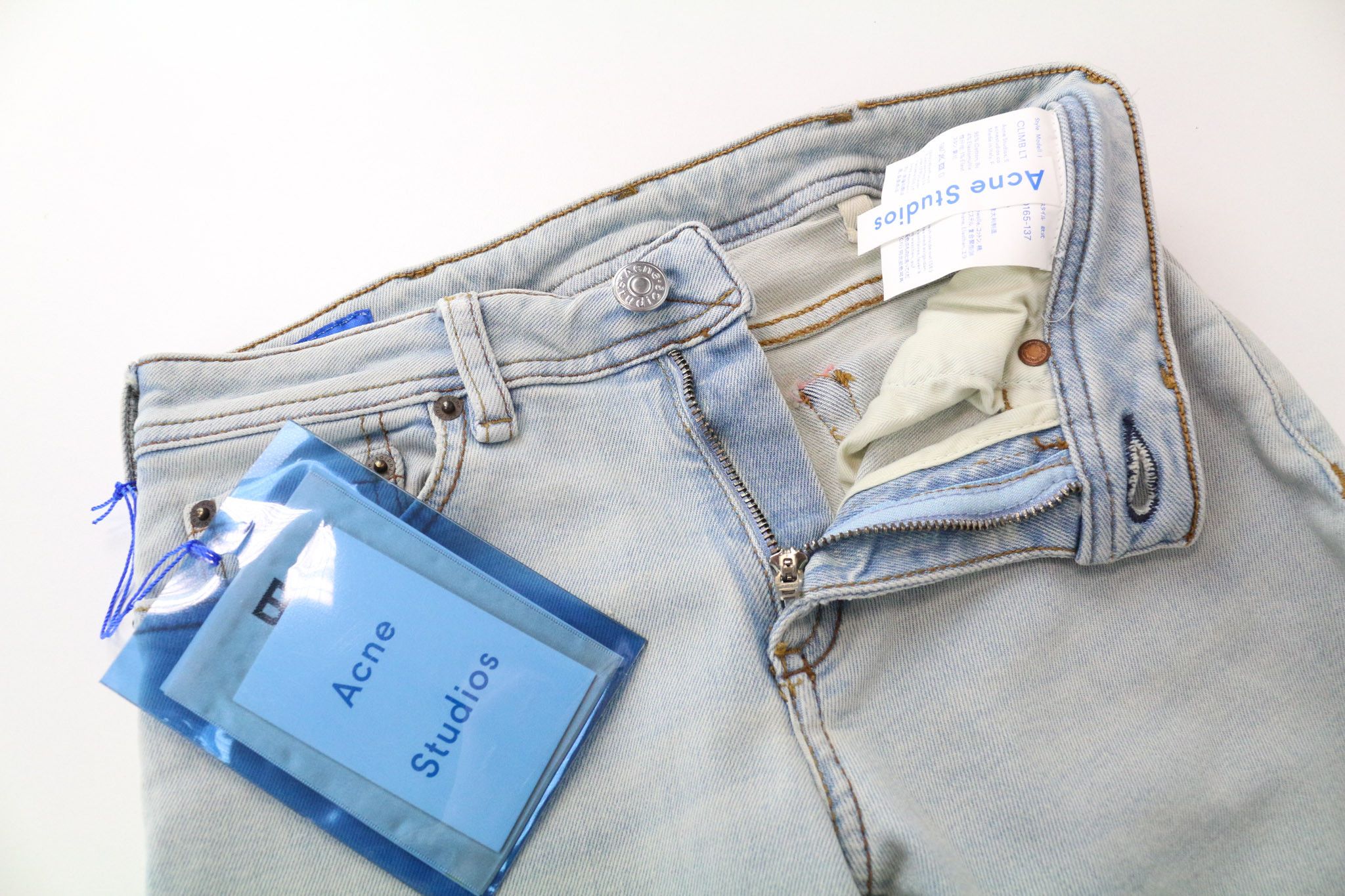 Acne Studios CLIMB W24/L32 Light Blue Skinny Stretch Jeans 75064 Size 24" / US 00 / IT 34 - 3 Thumbnail