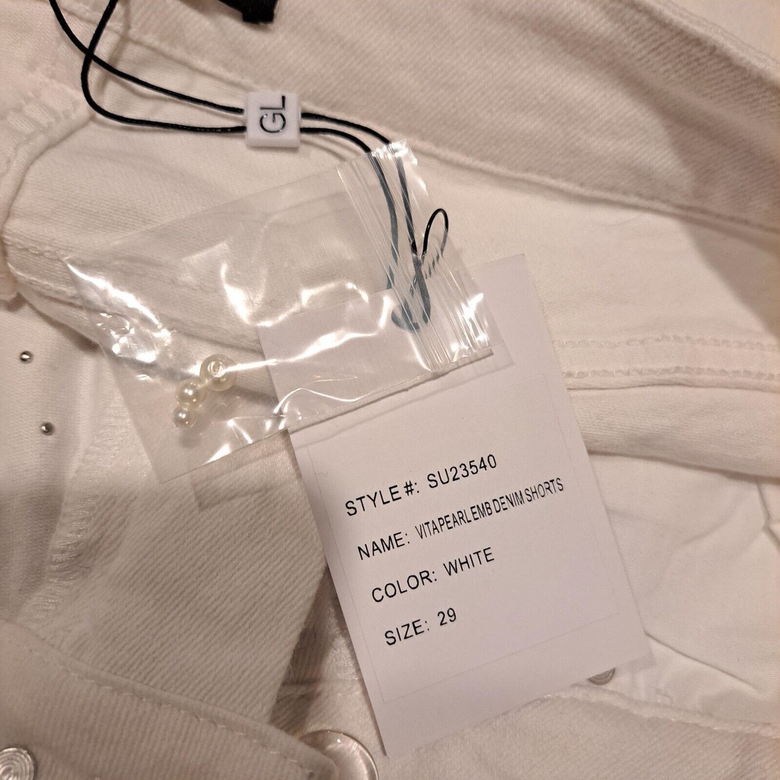 Generation Love Generation Love Revolve Women's Pearl Shorts White 29 NWT Size 29" - 6 Thumbnail