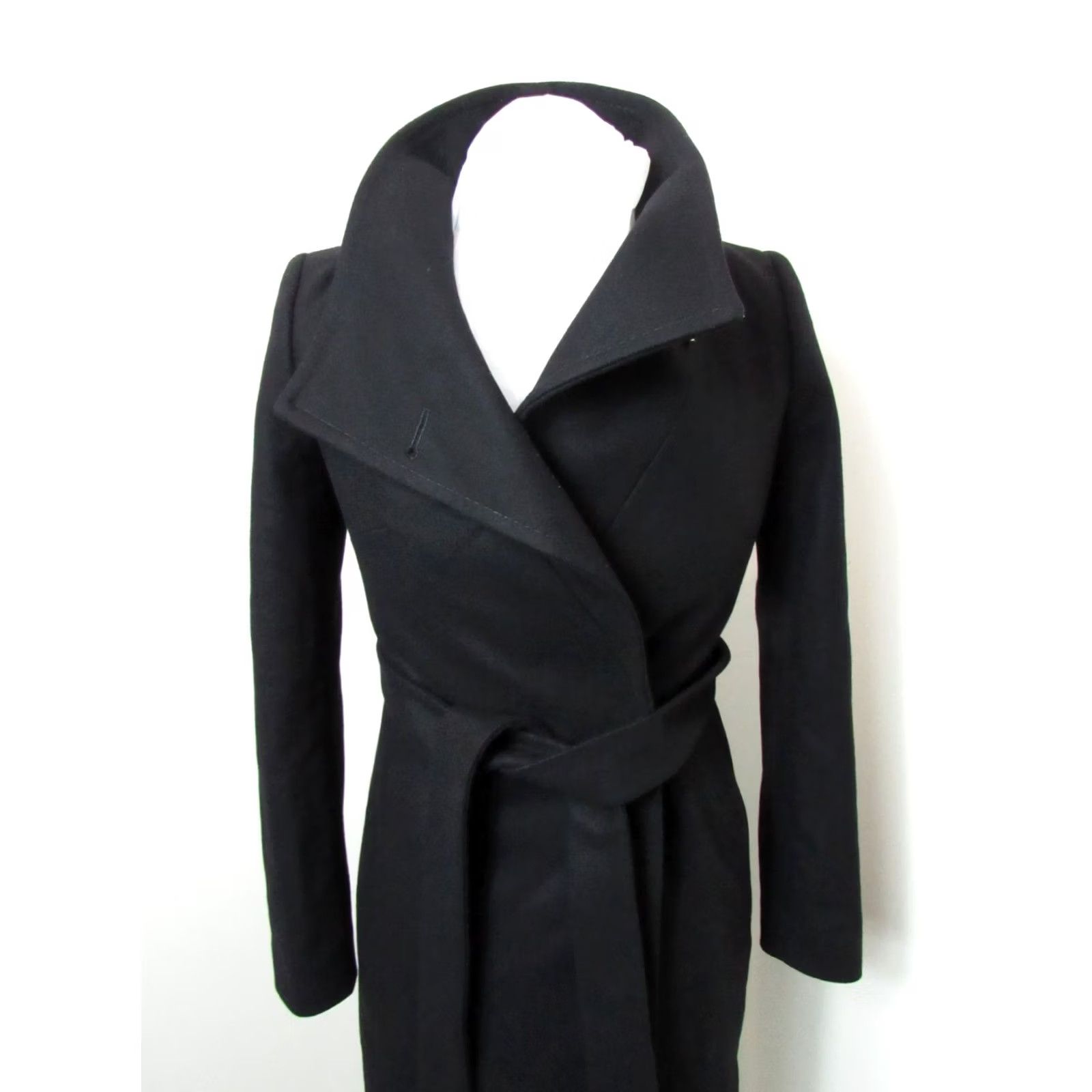 Ted Baker Ted Baker Coat Womens 12 Black London Ellegant Cashmere Wool Blend Wrap SIZE Size XL / US 12-14 / IT 48-50 - 6 Thumbnail