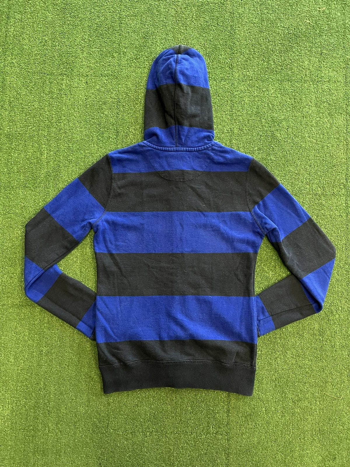 Nike × Vintage Vintage Y2K Nike Athletic Swoosh Striped Zip Hoodie Size US XS / EU 42 / 0 - 7 Thumbnail