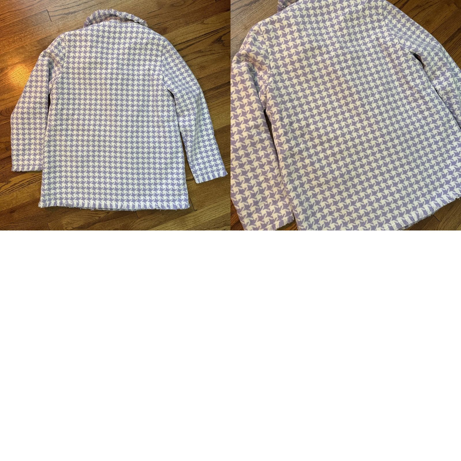 Cider CIDER Jacket Short Purple Houndstooth Tweed XL Women Suit Set Short Jacket C11 Size 40" / US 18 - 9 Thumbnail