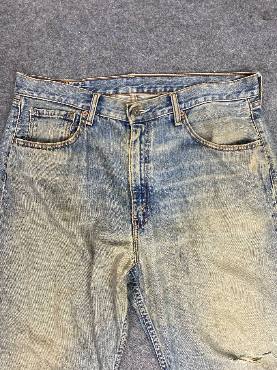 Levi's vintage levis 504 rusty distressed denim nice design Size US 37 - 9 Thumbnail