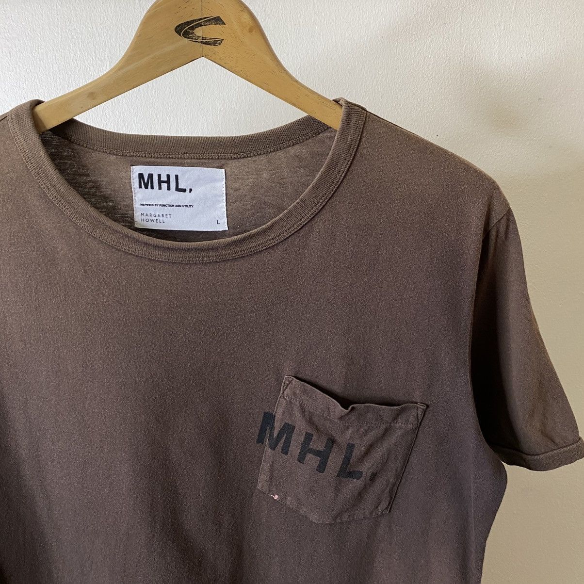 Margaret Howell MHL Single Pocket Sunfaded T Shirt Size US L / EU 52-54 / 3 - 2 Thumbnail