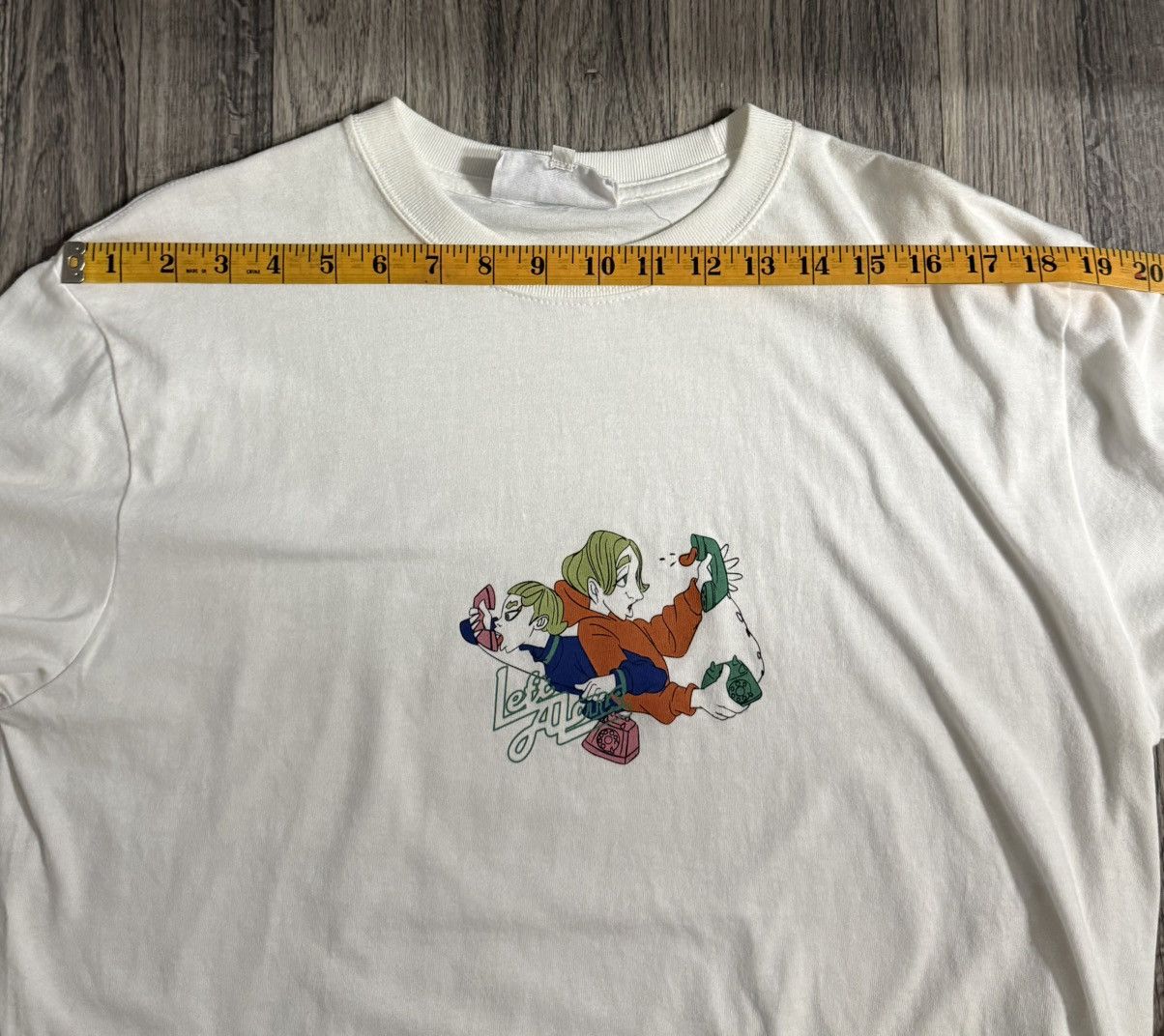 Japanese Brand Left Alone Japanese Brand White Long Sleeve Phone Sex Tee Size US L / EU 52-54 / 3 - 10 Thumbnail