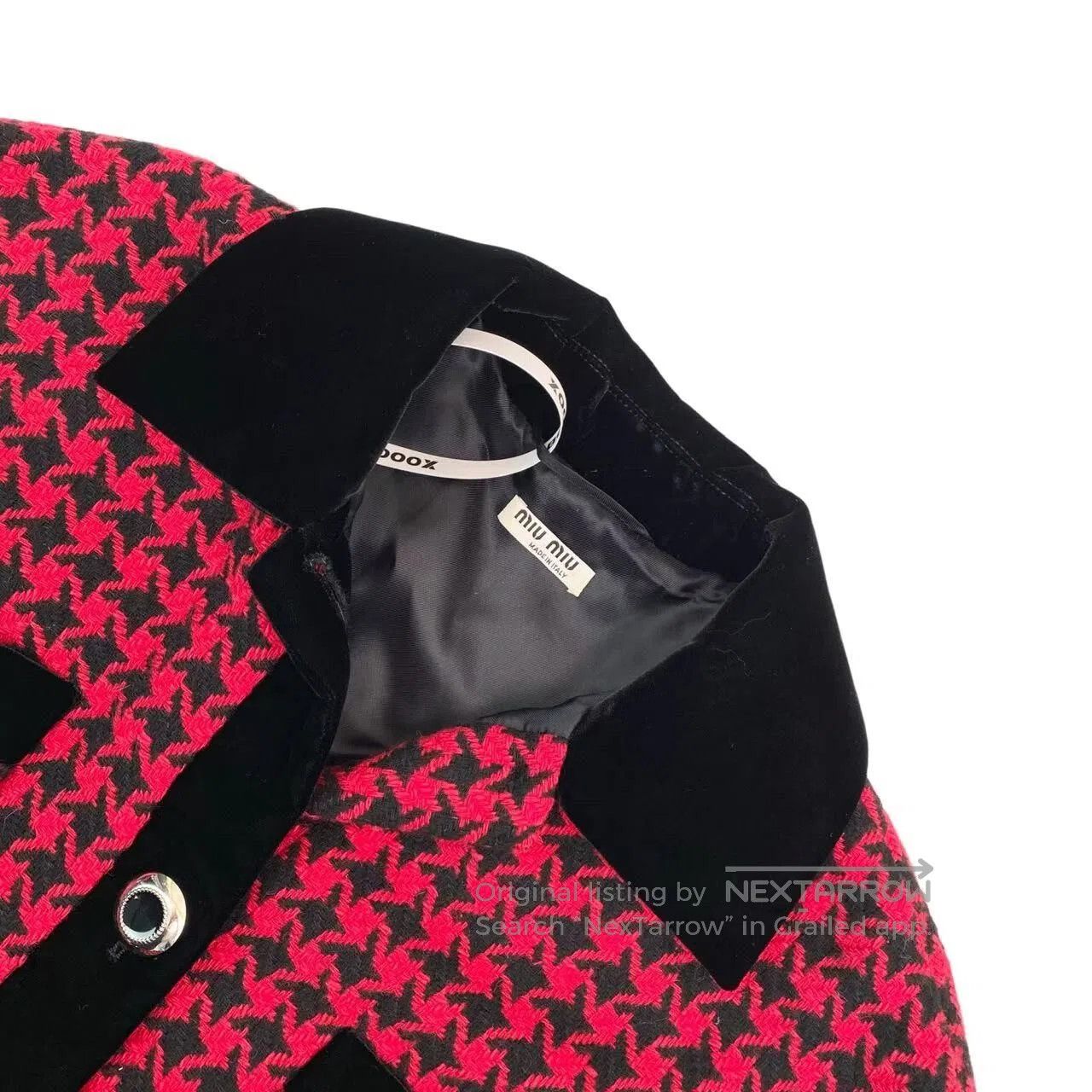 Miu Miu Miu Miu Houndstooth small fragrant jacket| Size XS / US 0-2 / IT 36-38 - 3 Thumbnail