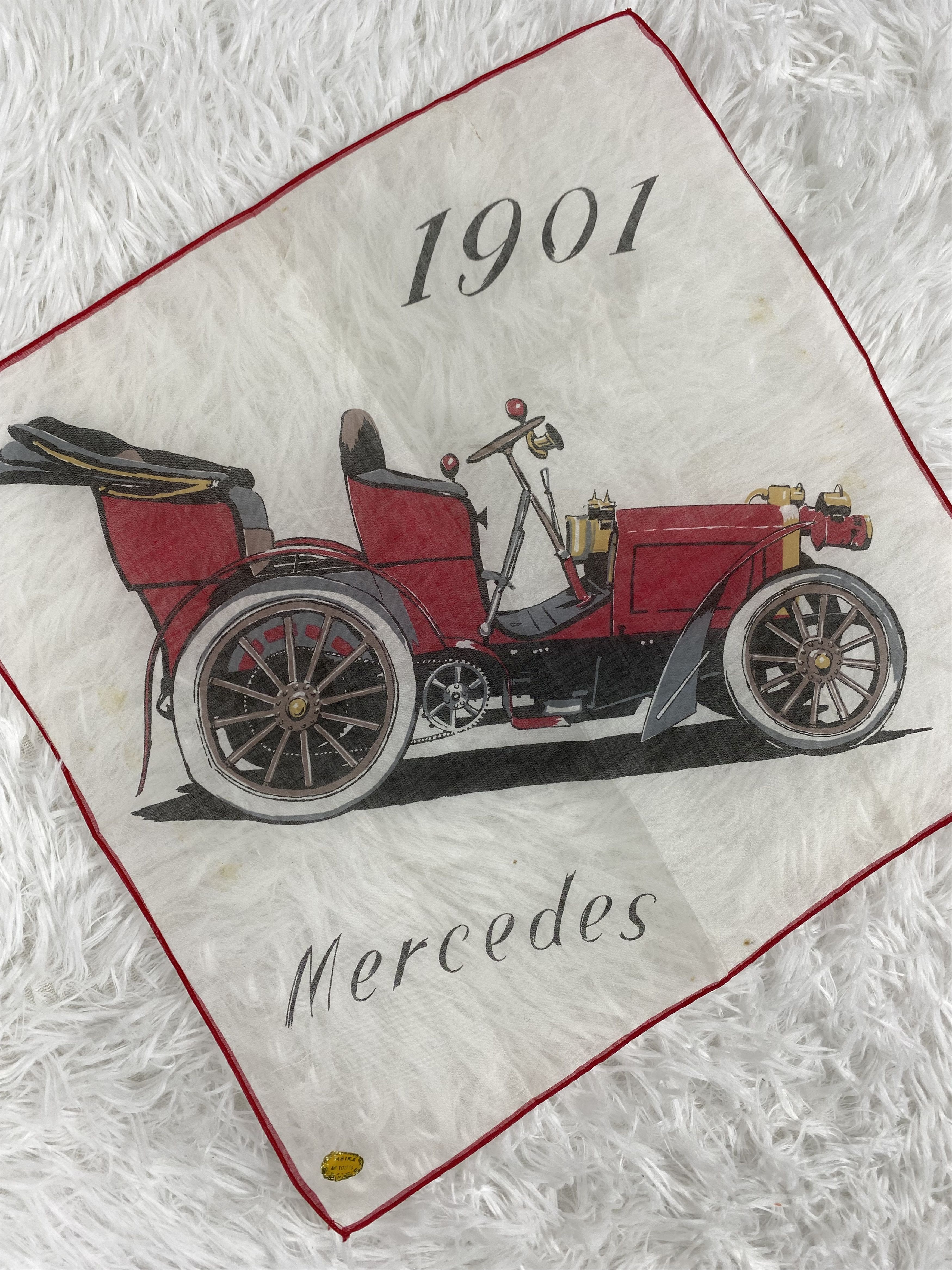 Mercedes-Benz Vintage Keisuke Mercedes !991 Handkerchief PH0147 Size ONE SIZE - 4 Thumbnail