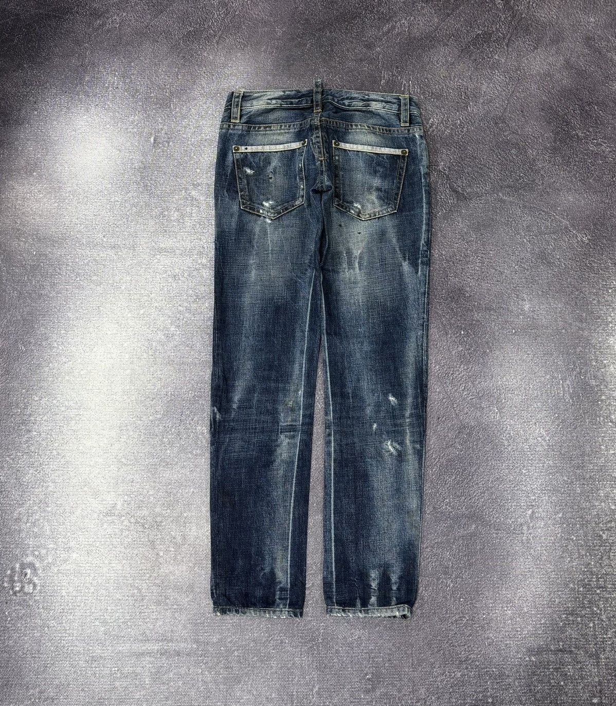Dsquared2 Dsquared2 Women’s Faded Blue Painted Ripped Denim Jeans Size 27" / US 4 / IT 40 - 2 Thumbnail