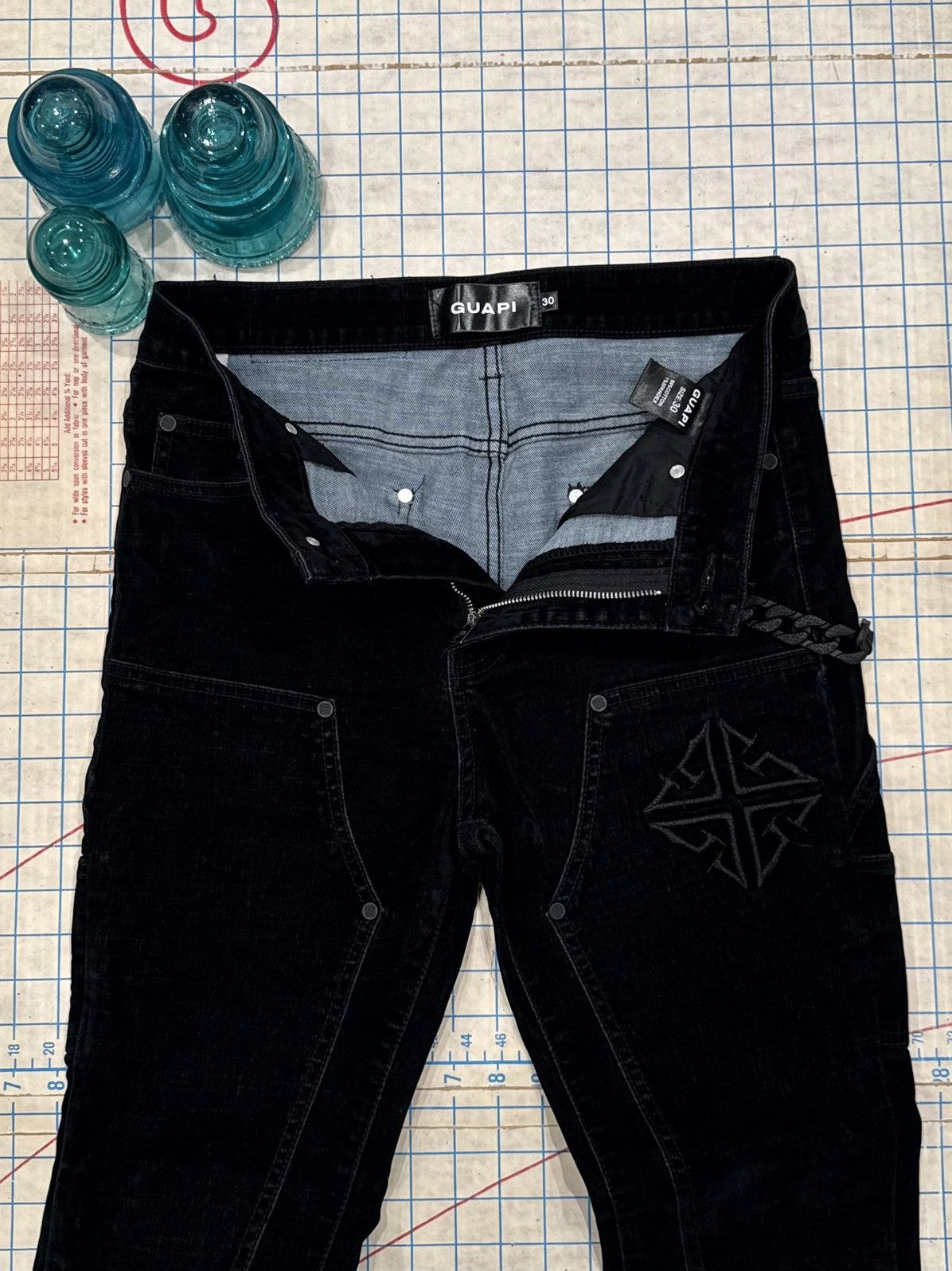 GUAPI Guapi Velour Double Knee Pants Black Mens Size 30 Stacked Size US 30 / EU 46 - 8 Thumbnail