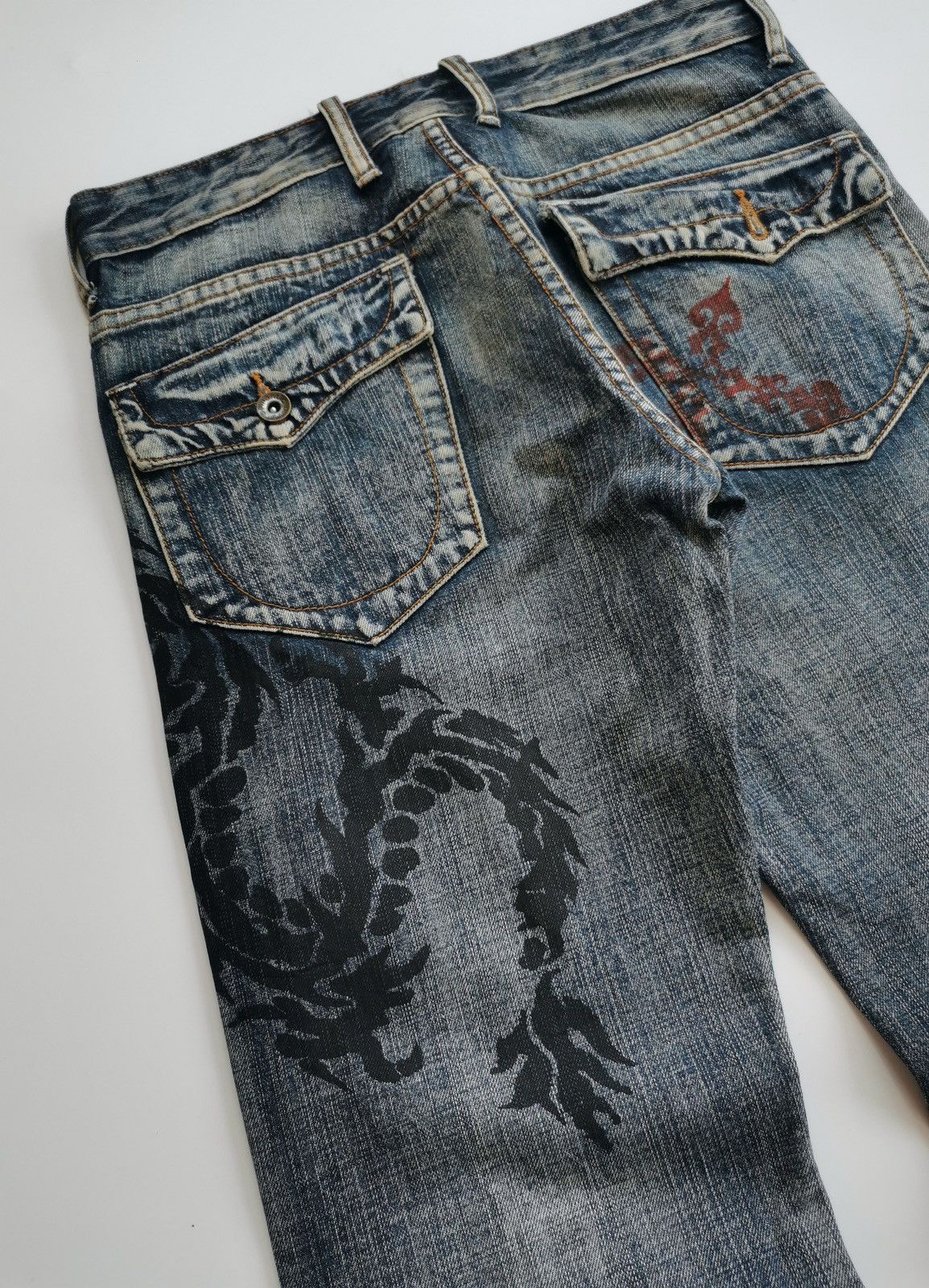 semanticdesign Cross Dragon Flower Bootcut Semanticdesign Distressed Jeans Size US 30 / EU 46 - 1 Thumbnail