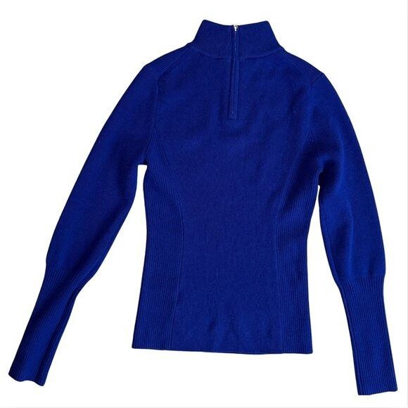 Other NO NAME Blue Cashmere Turtleneck Sweater $399 EUC Small Size S / US 4 / IT 40 - 4 Thumbnail