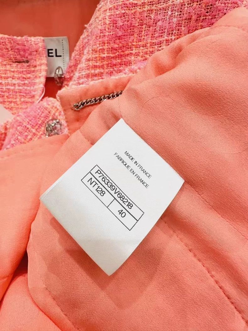 Chanel Chanel 24c pink orange tweed round-neck short jacket Size S / US 4 / IT 40 - 5 Thumbnail