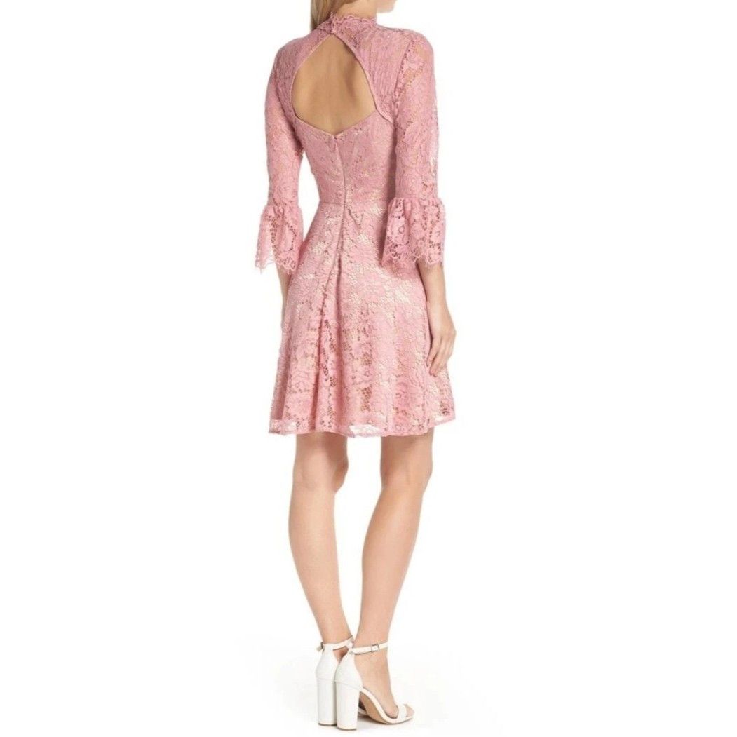 Other Eliza J Bell Sleeve Lace Fit & Flare Dress NWT MSRP $158 Size M / US 6-8 / IT 42-44 - 2 Thumbnail