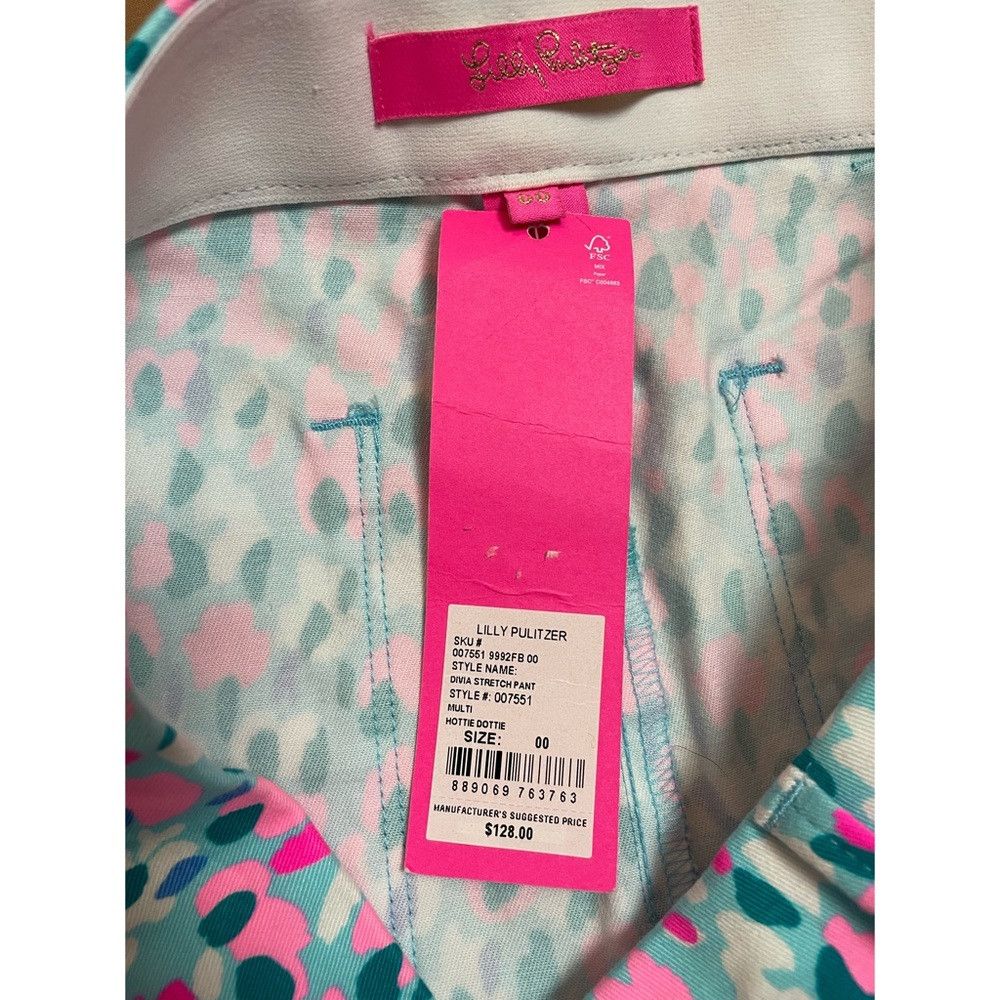 Lilly Pulitzer NWT New $128 Lilly Pulitzer Divia Multi Hottie Dottie Stret Size 24" / US 00 / IT 34 - 5 Thumbnail