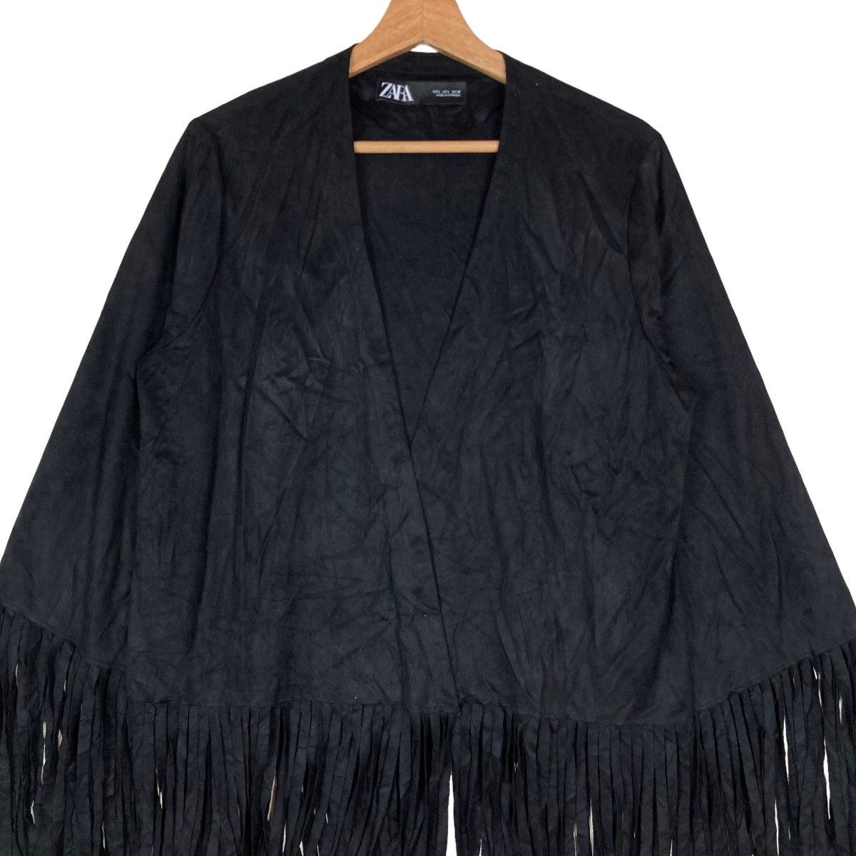 Zara Zara Fringed Cardigan Size L / US 10 / IT 46 - 2 Thumbnail