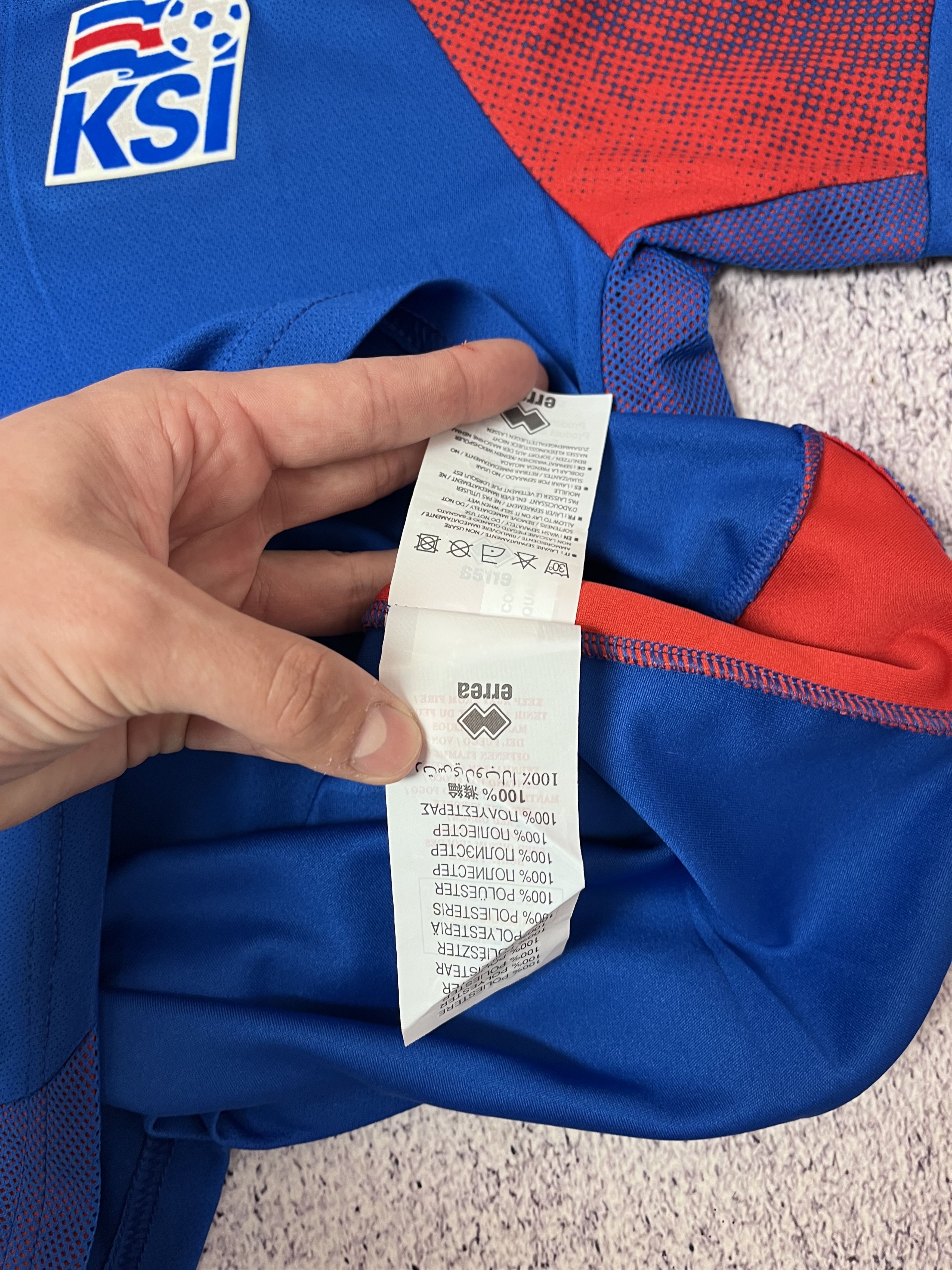 Errea Men soccer jersey Iseland KSI size Xs errea sport Size US XS / EU 42 / 0 - 9 Thumbnail