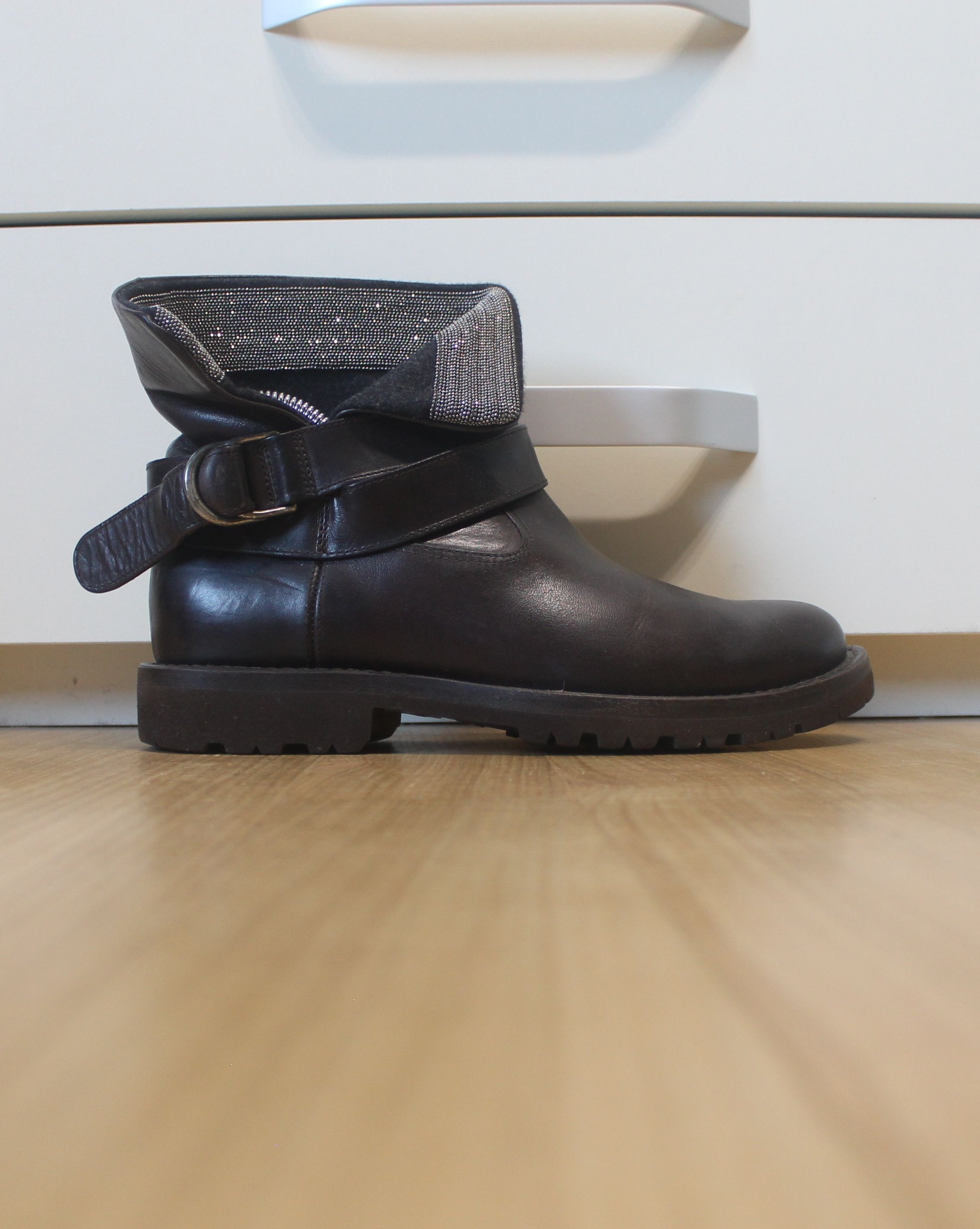 Brunello Cucinelli Brunello Cucinelli Ankle Boots Brown Leather Size US 8 / IT 38 - 4 Thumbnail