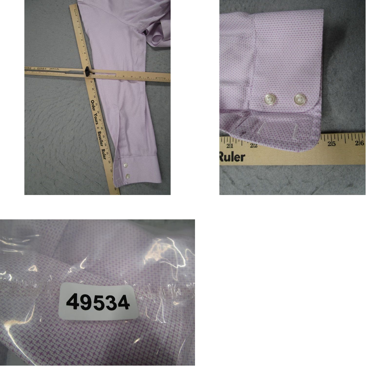 Charles Tyrwhitt Charles Tyrwhitt Shirt Mens 17/35 Pink Non Iron Slim Fit Dress Long Sleeve Micro Geometric Shirt Size 34R - 8 Thumbnail