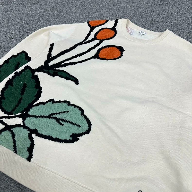Loewe Loewe Heavy embroidered pullover sweater with seabuckthorn Size M / US 6-8 / IT 42-44 - 3 Thumbnail