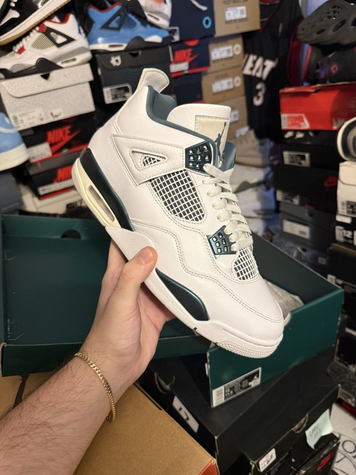 Jordan Brand Jordan retro 4 oxidized green sz 10 Size US 10 / EU 43 - 1 Thumbnail