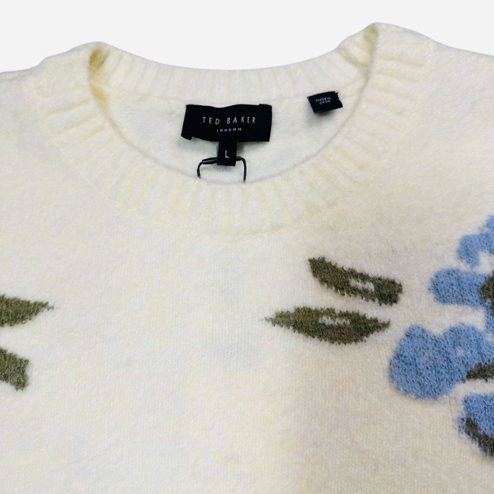 Ted Baker NWT New $175 Ted Baker Floral Crew Neck Wool Blend Sweater Size L / US 10 / IT 46 - 5 Thumbnail