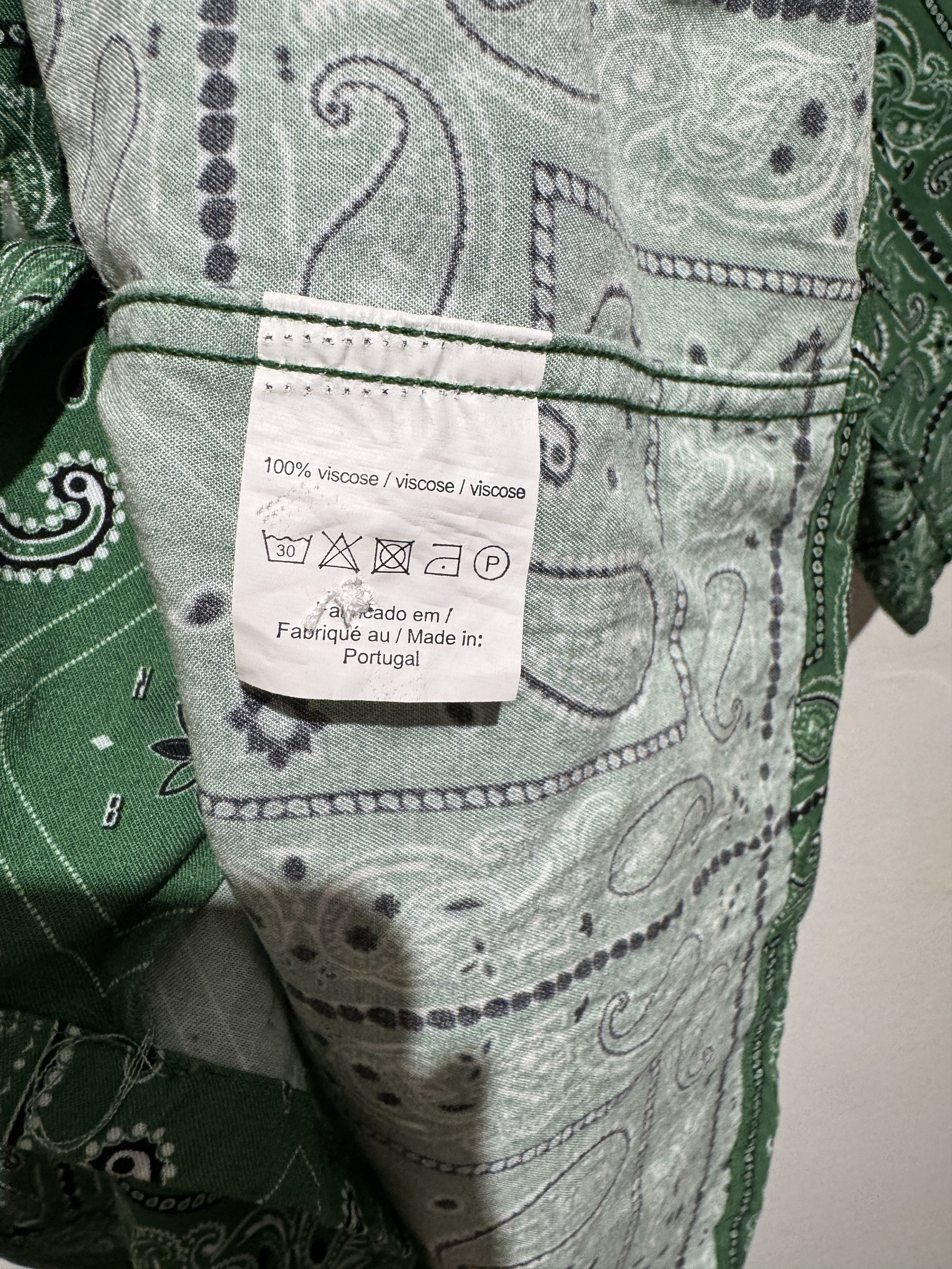 Vintage NikBen Green Bandana Print Camp Collar Shirt Size US S / EU 44-46 / 1 - 5 Thumbnail