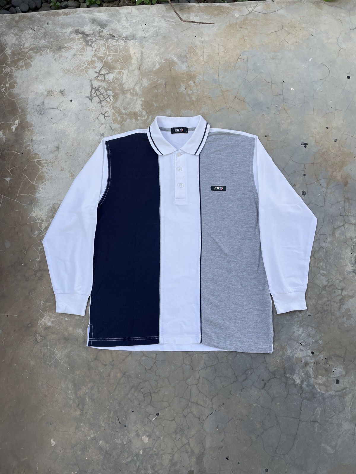 Japanese Brand Vintage 90s ELF Racing Shirt Long Sleeve Polo Rugby Size US M / EU 48-50 / 2 - 1 Thumbnail