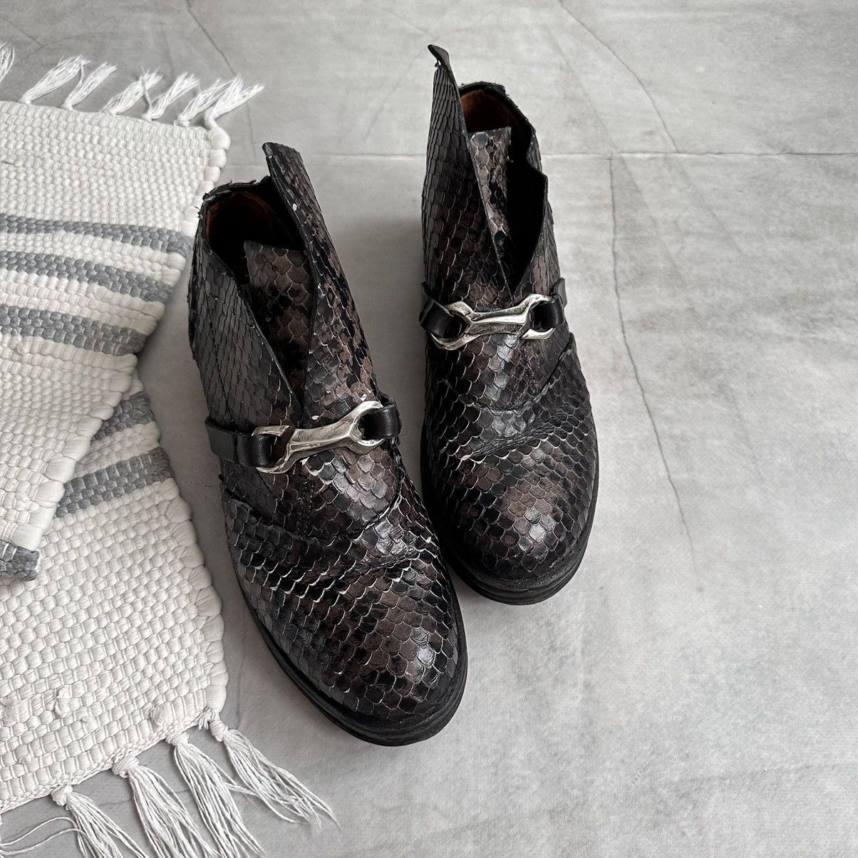 A.S.98 RARE AS 98 Airstep Vintage Straps Boots Faux Python Leather Size US 7 / IT 37 - 4 Thumbnail