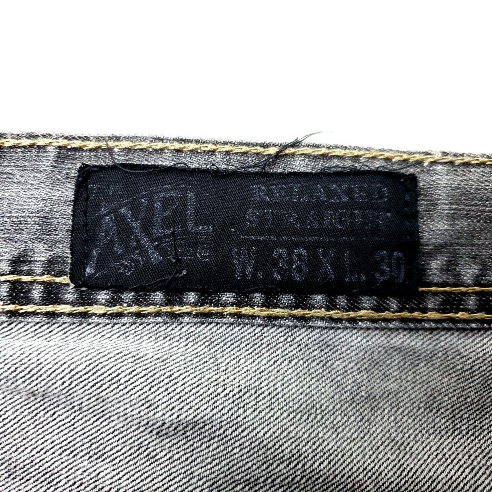 Designer TK Axel Jeans Cotton Denim Gray Mid Rise 39/30 Stone Washed Size US 39 - 4 Thumbnail