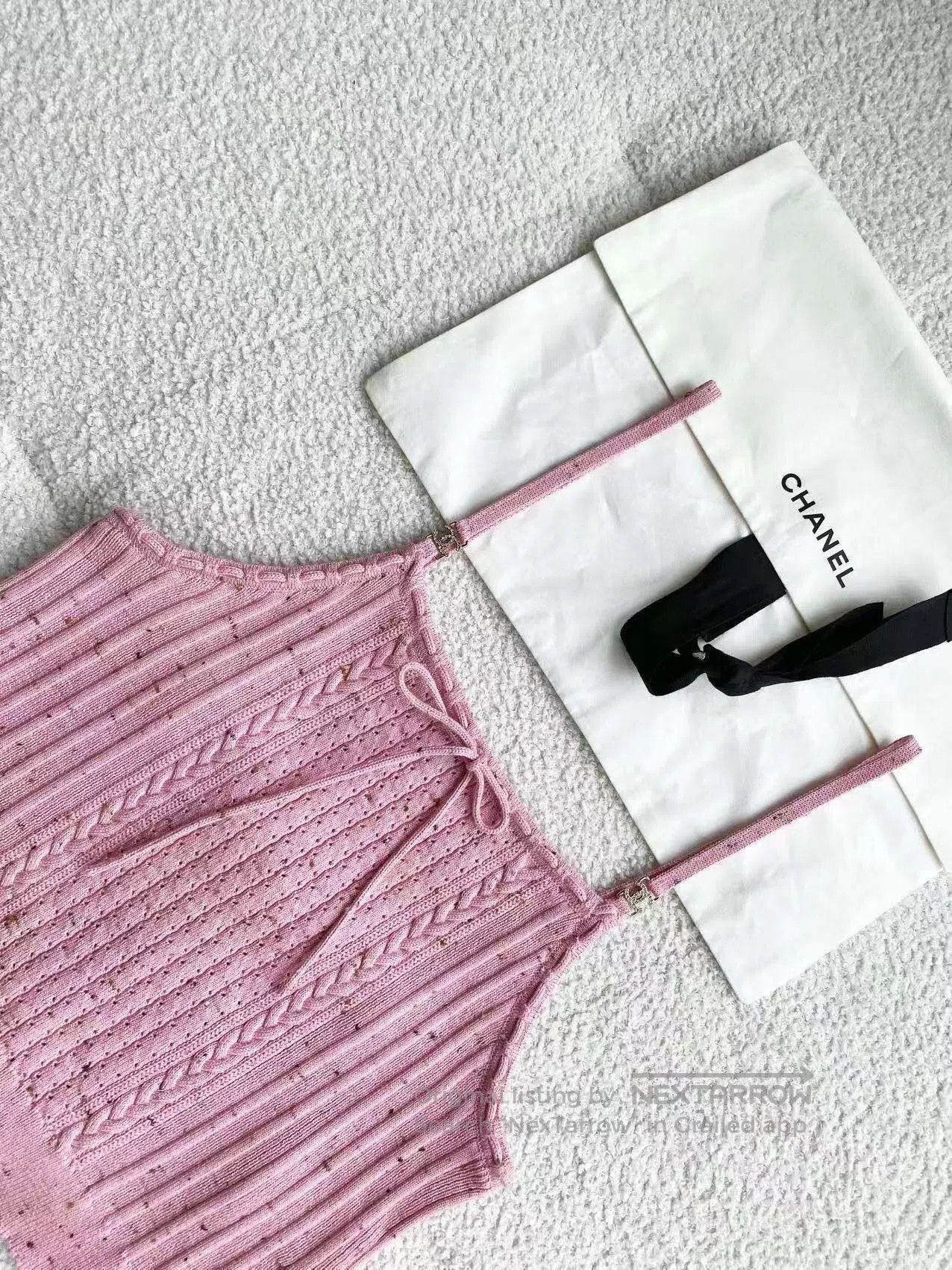 Chanel Chanel Pink vest with bow headband| Size XS / US 0-2 / IT 36-38 - 4 Thumbnail