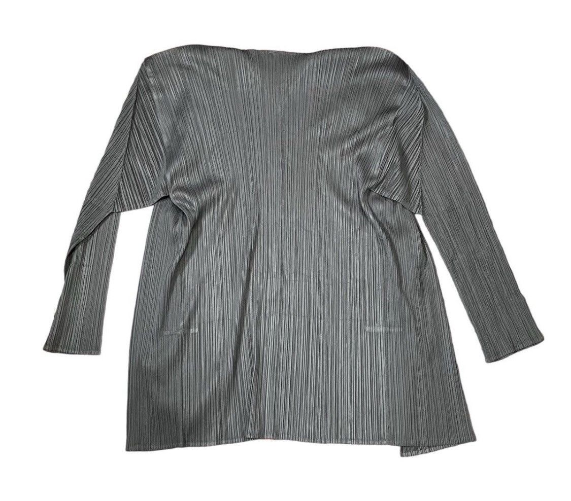 Issey Miyake Vintage issey miyake pleated dark grey cardigan Size L / US 10 / IT 46 - 5 Thumbnail