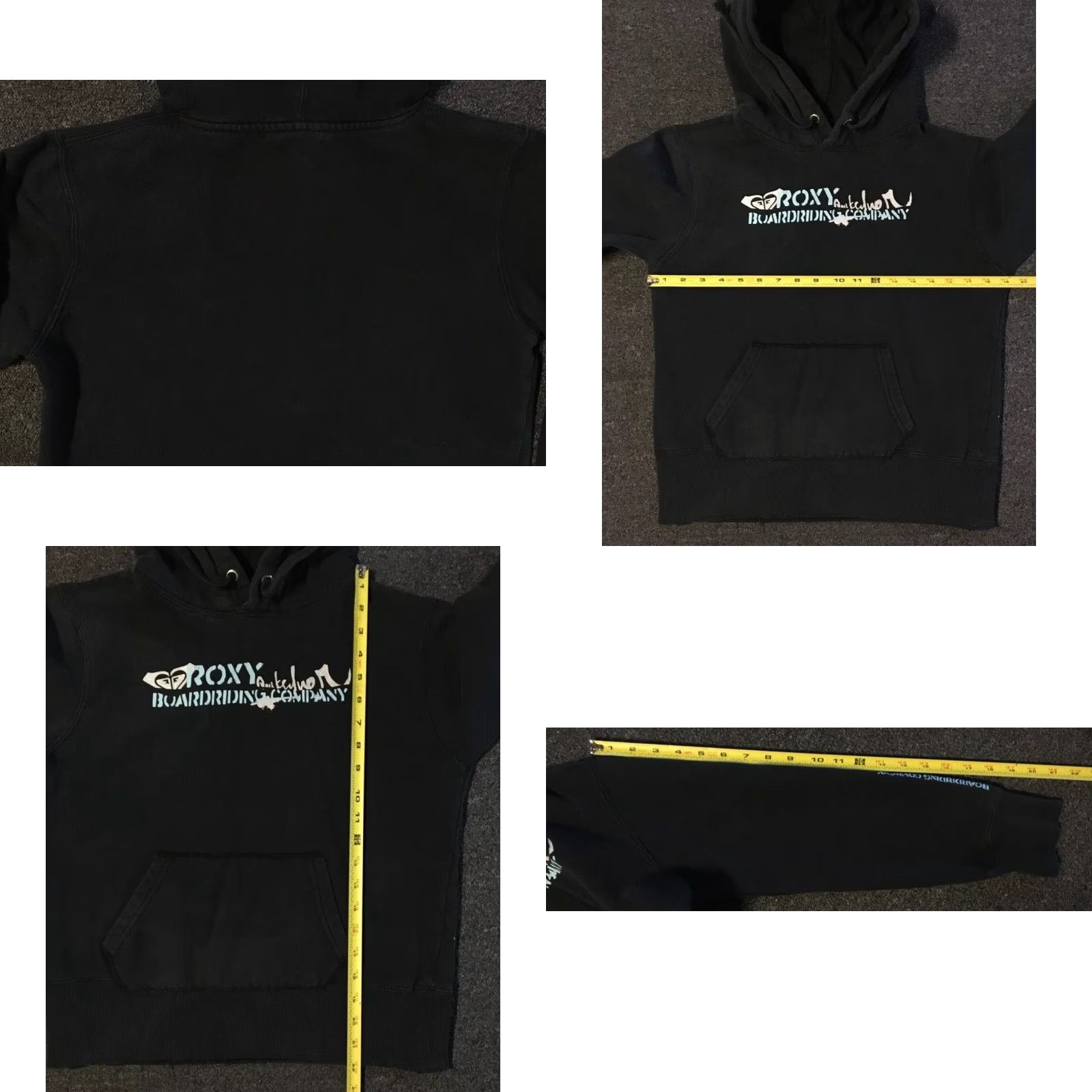 Quiksilver VINTAGE Roxy Faded Hoodie S Surf Skate Grunge Billabong OP Gotcha Rusty 90s Y2K TC Size S / US 4 / IT 40 - 9 Thumbnail