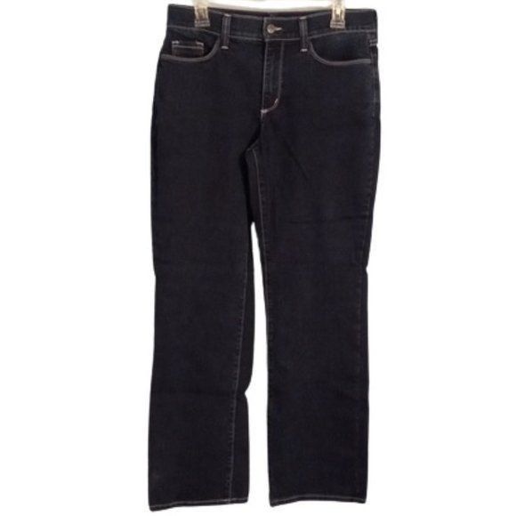 NYDJ NYDJ Size 8 Jeans Womens Dark Wash Straight Leg USA Lift Tuc Size 30" / US 8 / IT 44 - 1 Thumbnail