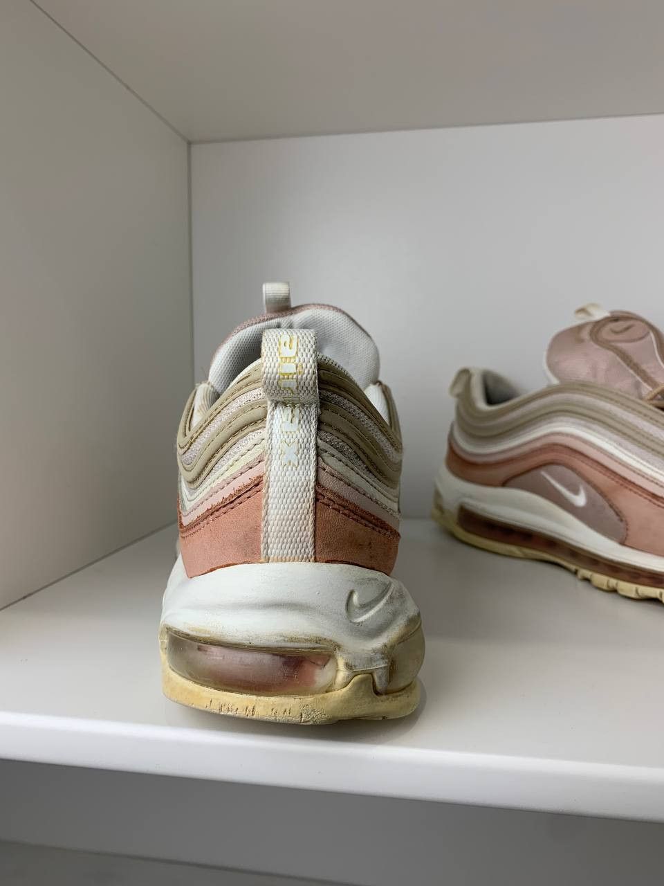 Nike Nike Air Max 97 Sneakers Premium Particle Beige Rush Pink Size US 11.5 / EU 44-45 - 9 Thumbnail
