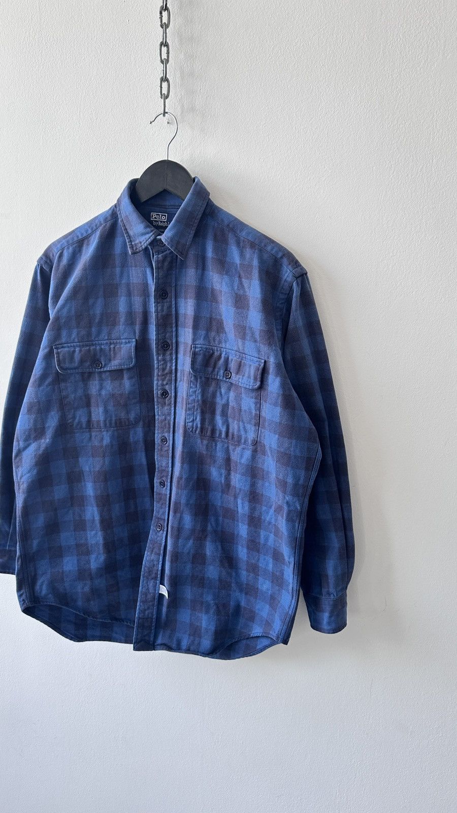 Polo Ralph Lauren Polo Ralph Lauren Blue Buffalo Plaid Flannel Shirt Workwear Size US M / EU 48-50 / 2 - 5 Thumbnail