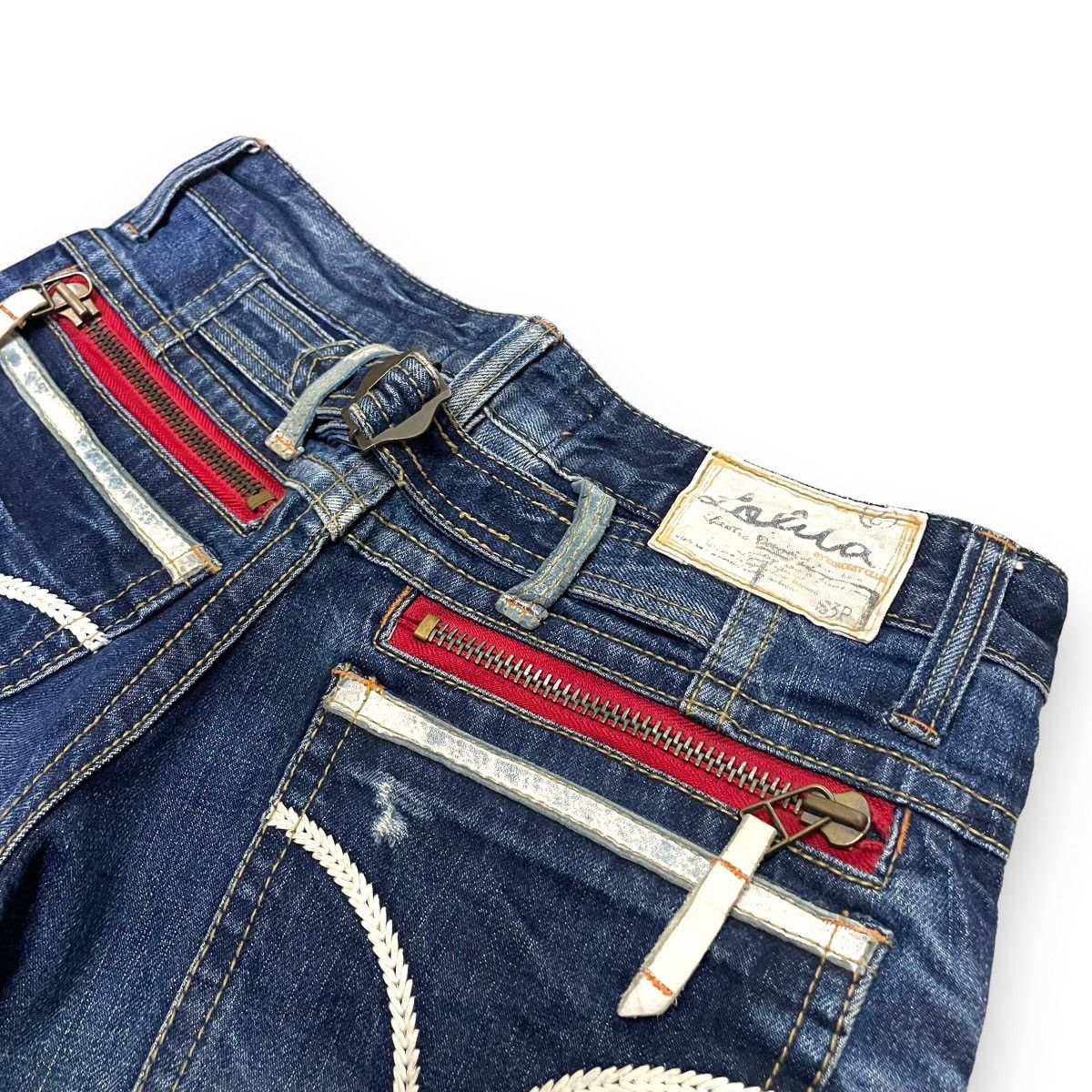 Hysteric Glamour 🇯🇵 CONCERT CLUB BY LOLITA BUCKLE WASHED DENIM PANTS Size 30" / US 8 / IT 44 - 11 Thumbnail