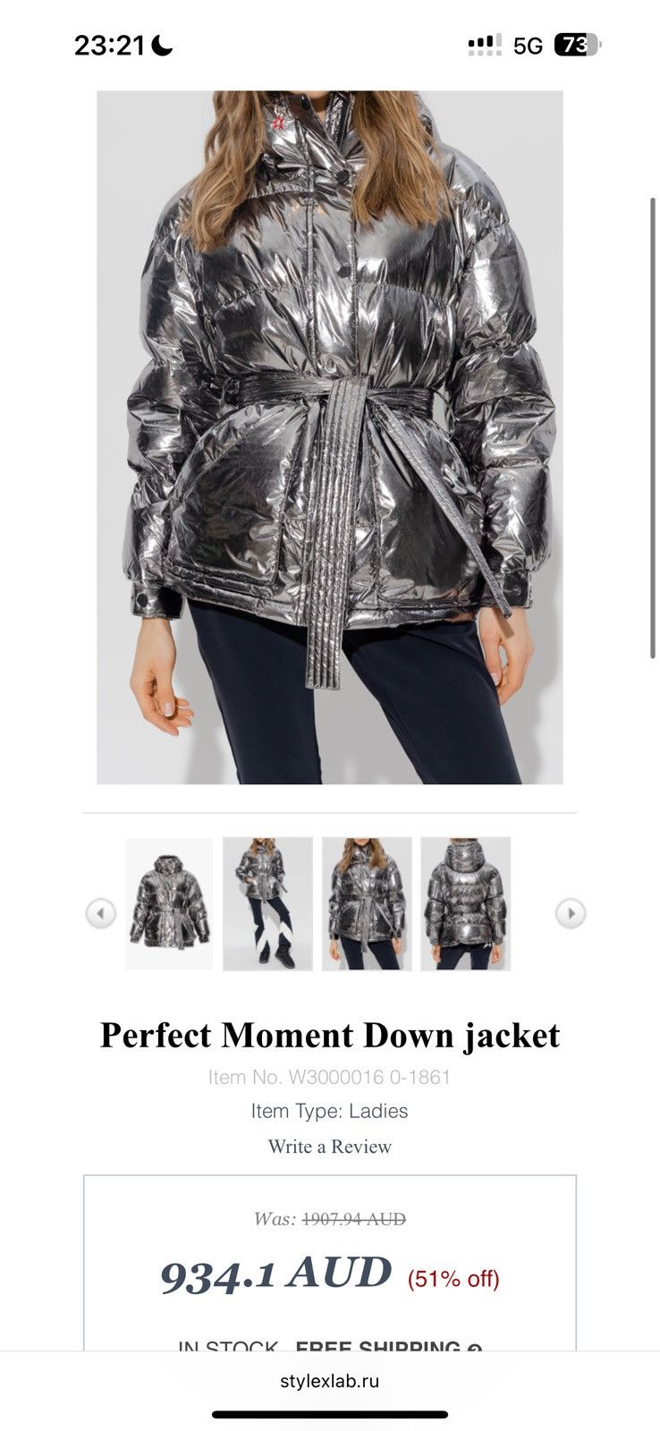 Perfect Moment Brand New Perfect Moment Ski Silver Jacket Size M / US 6-8 / IT 42-44 - 1 Thumbnail