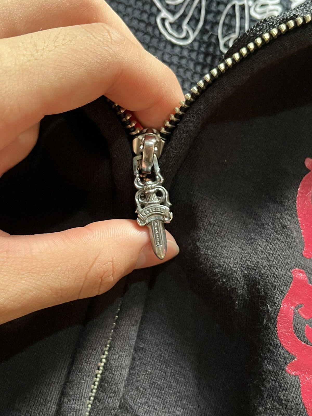 Chrome Hearts Chrome Heart Dagger Red Hoodie Zip Size US M / EU 48-50 / 2 - 8 Thumbnail