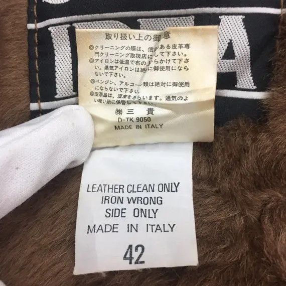 Vintage Vtg STRAN IDEA Brown Leather Jacket Coat Made in Italy Size M / US 6-8 / IT 42-44 - 10 Thumbnail