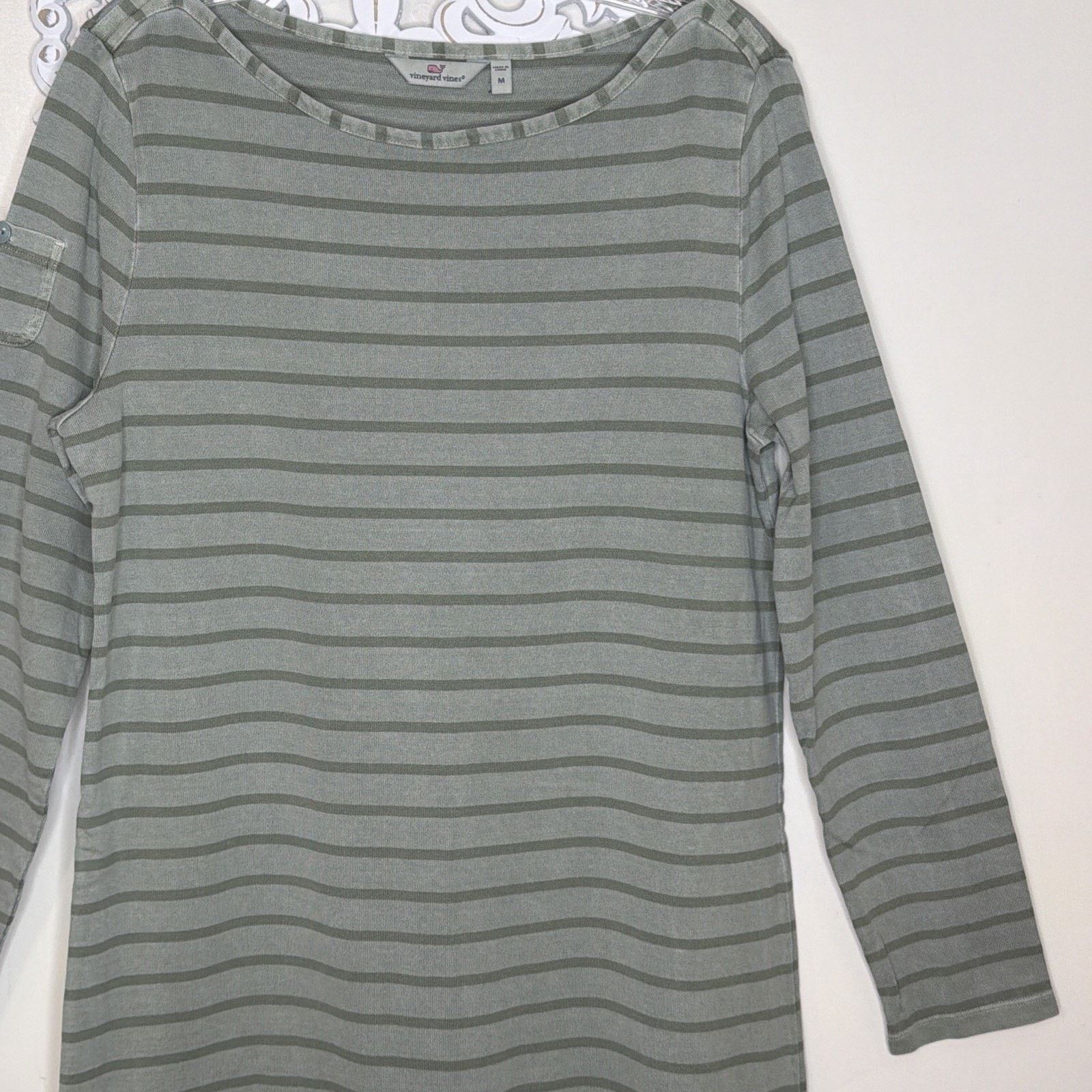 Vineyard Vines Vineyard Vines Women's MEDIUM Pullover Cotton Dress Green Size M / US 6-8 / IT 42-44 - 4 Thumbnail