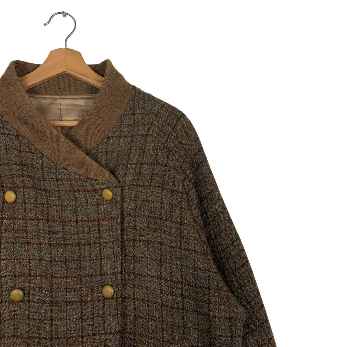 Jean Charles De Castelbajac 🔥VINTAGE WOOL HERRINGBONE BOMBER JACKET TARTAN DESIGN Size US M / EU 48-50 / 2 - 6 Thumbnail