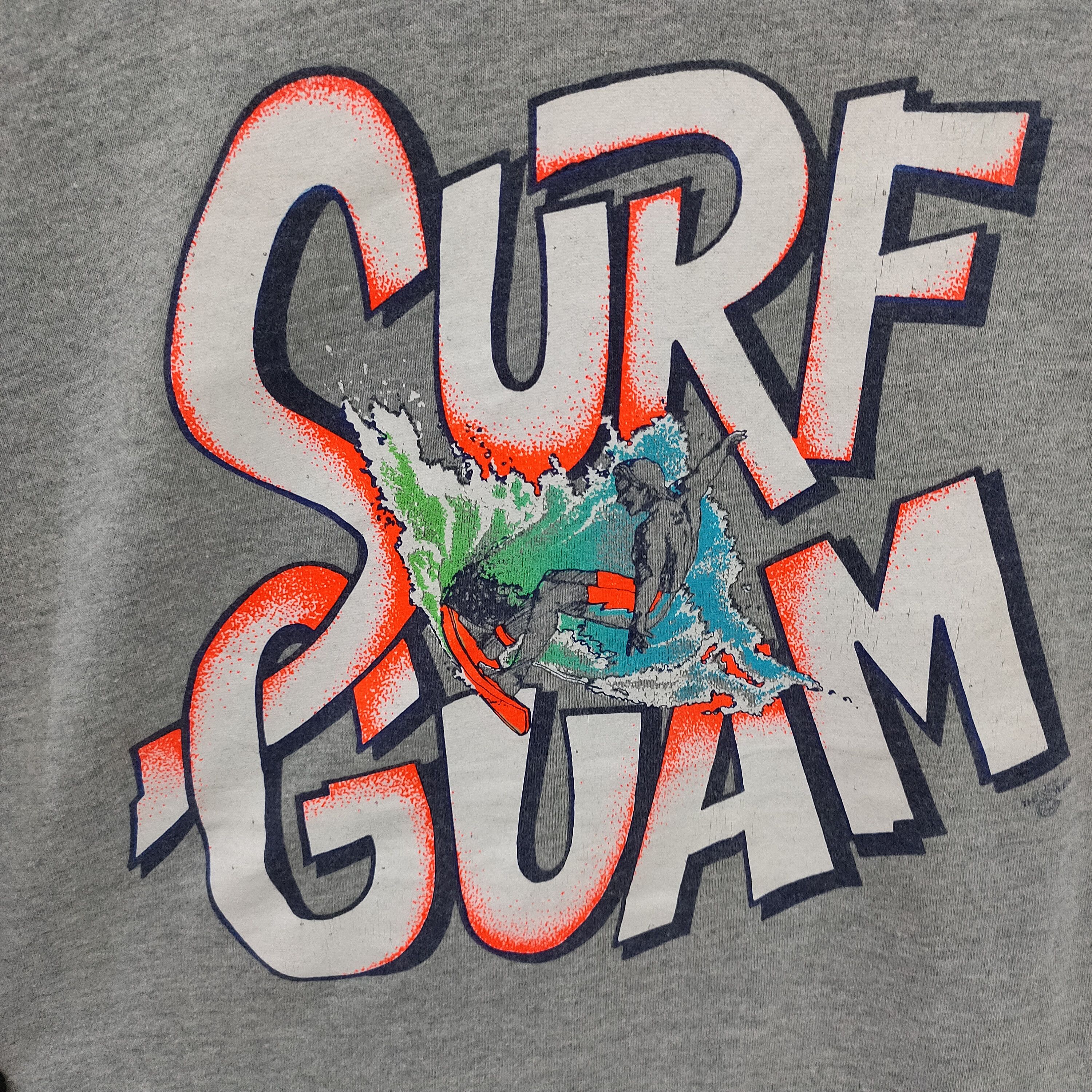 Hanes Vintage Surf Guam 90s Style Tee, Island Surf Vibes Size US M / EU 48-50 / 2 - 7 Thumbnail