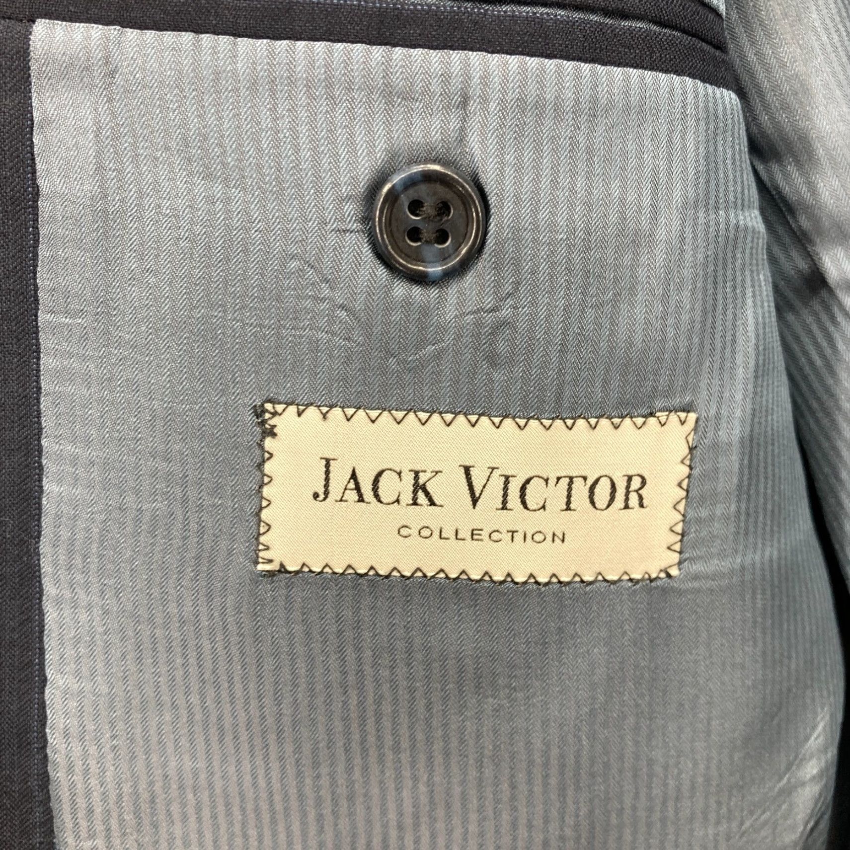 Jack Victor Jack Victor Blazer Mens 44R Blue Striped Wool Sport Coat Loro Piana Collection BLAZER Size 44R - 6 Thumbnail