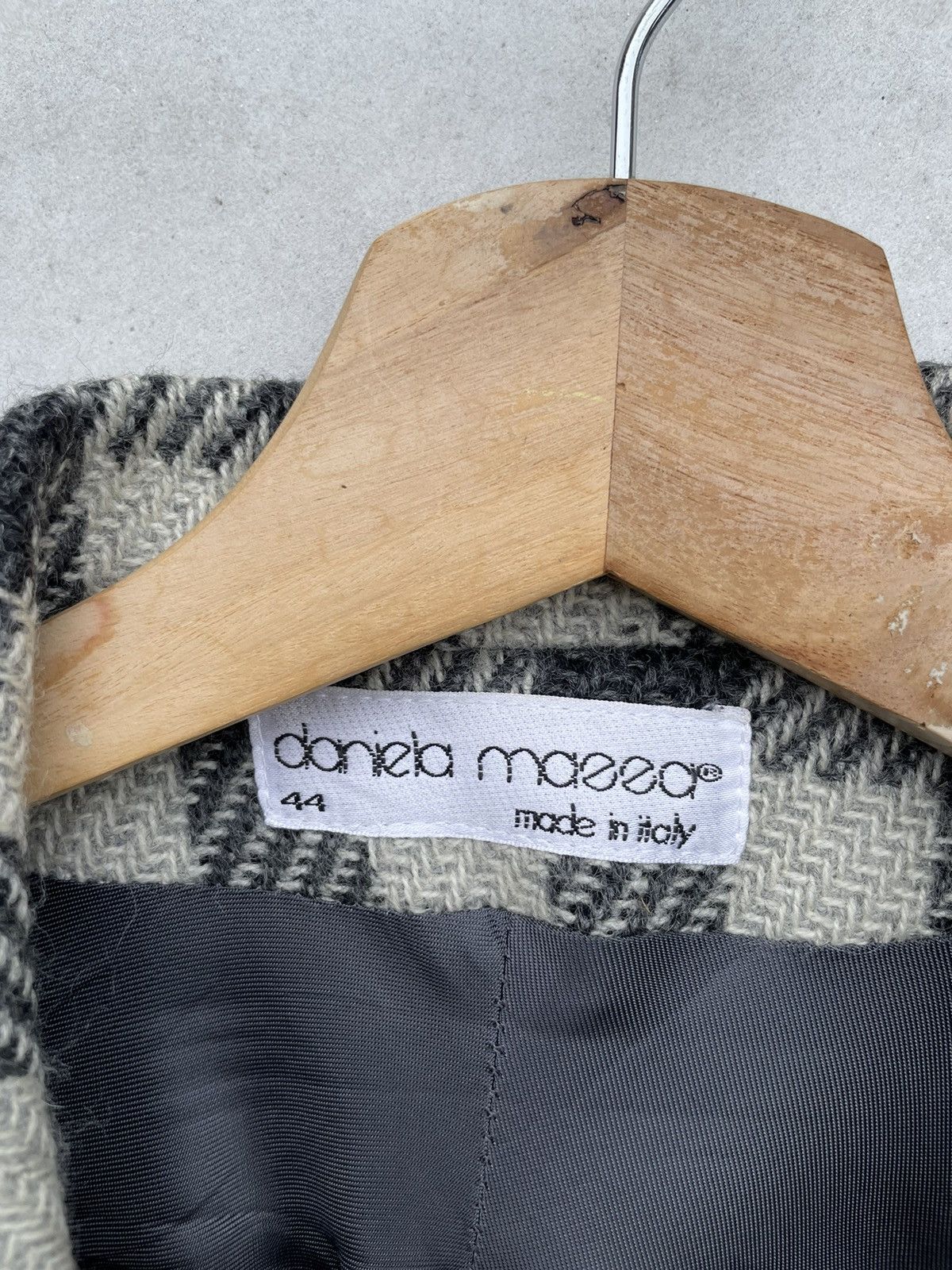 Vintage RARE🔥 Daniela Maeea Black And White Plaid Wool Blazer Jacket Size US M / EU 48-50 / 2 - 7 Thumbnail