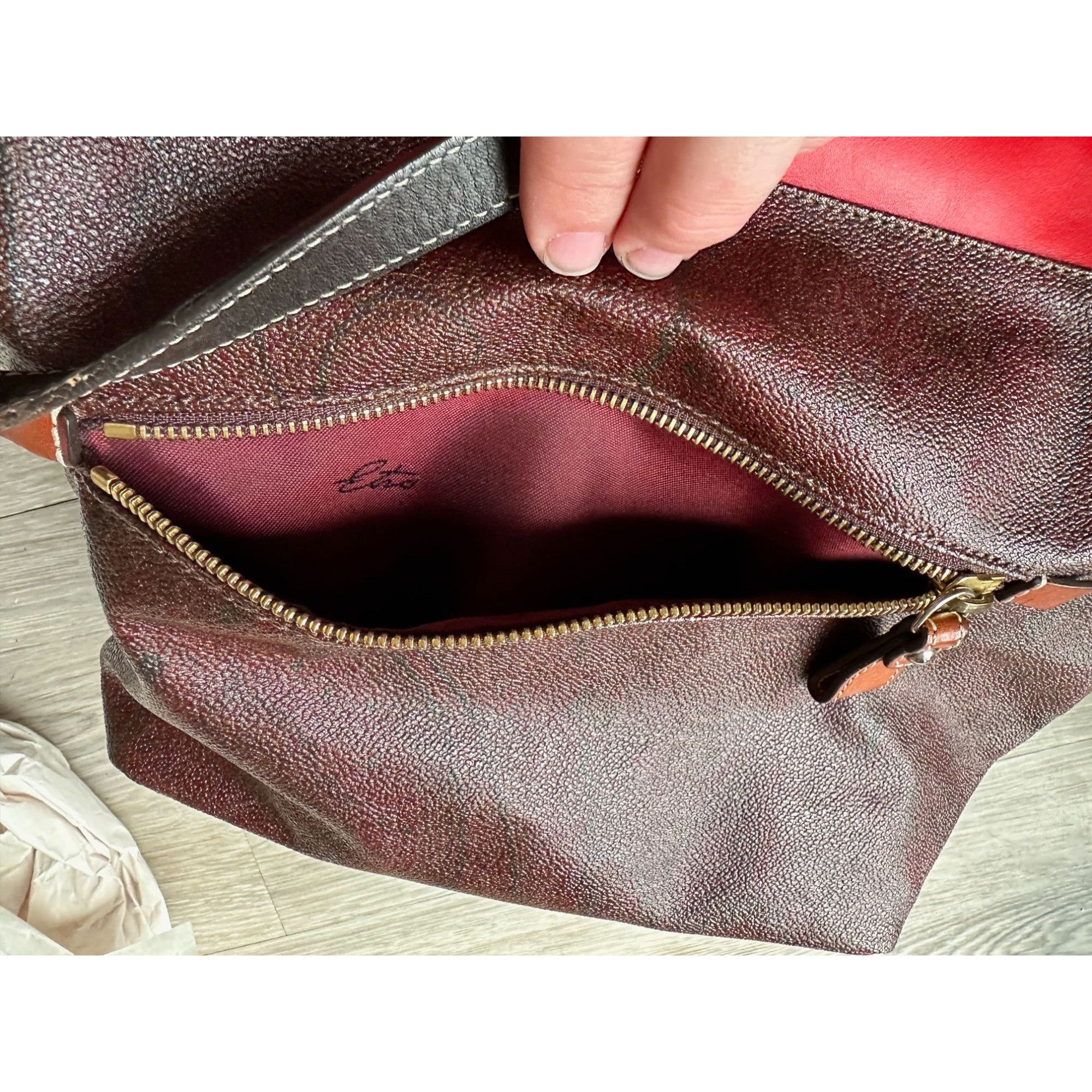 Etro ETRO Milano Limited Edition Red Leather and Coated Paisley C Size ONE SIZE - 16 Thumbnail