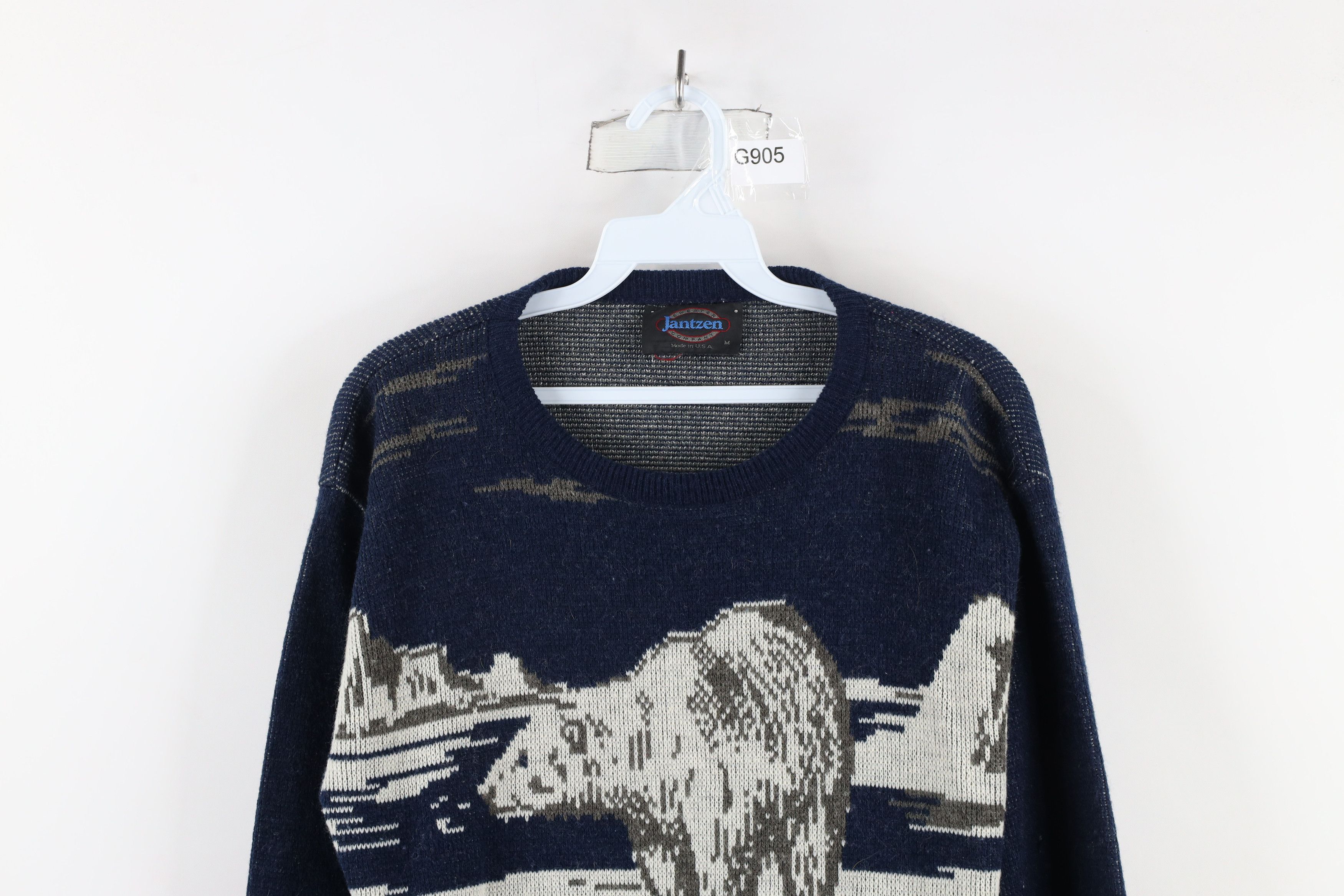 Vintage Vintage 70s Streetwear Bear All Over Print Knit Sweater USA Size US M / EU 48-50 / 2 - 2 Thumbnail