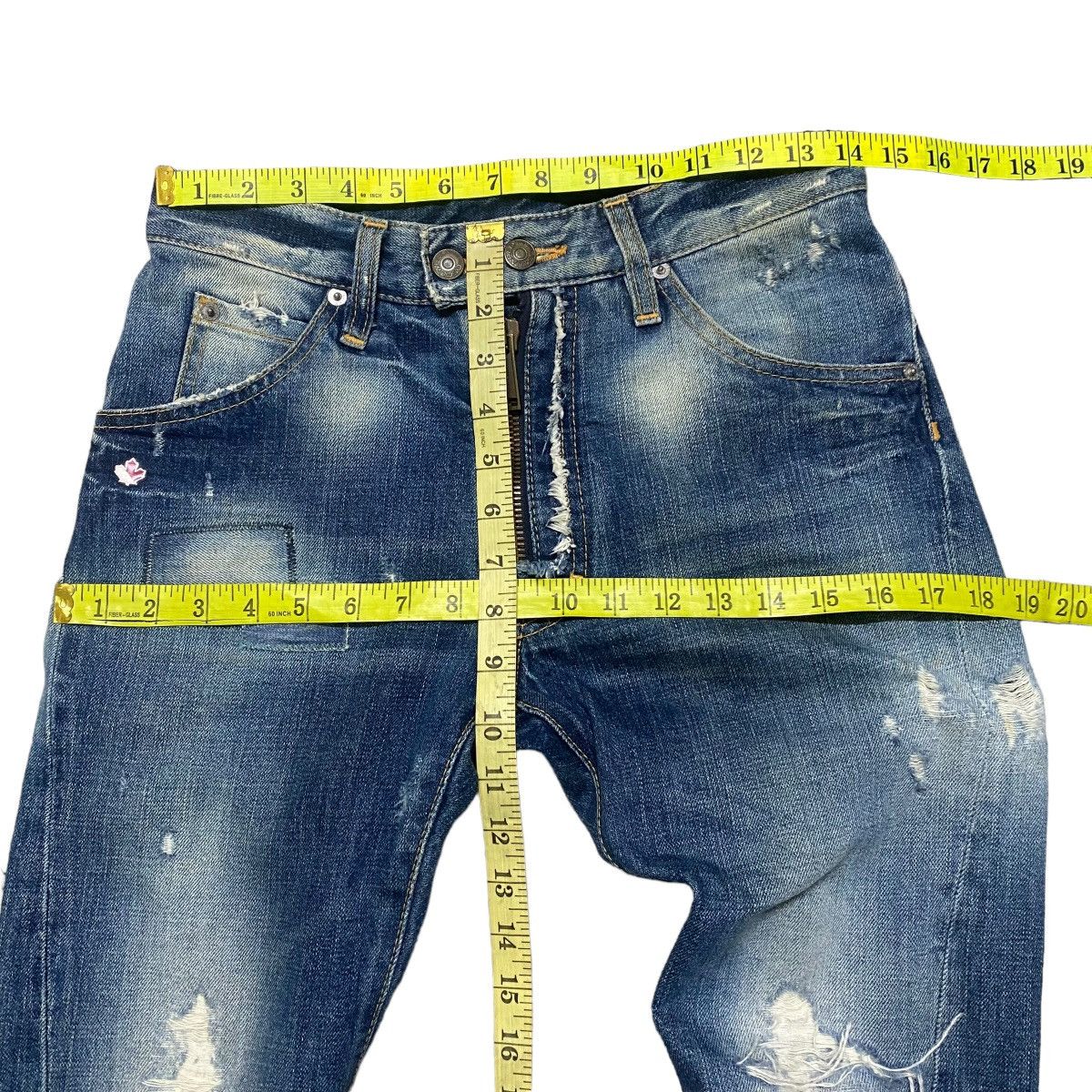 Dsquared2 Dsquared2 Distressed Denim Cropped Jeans Size 28" / US 6 / IT 42 - 21 Thumbnail