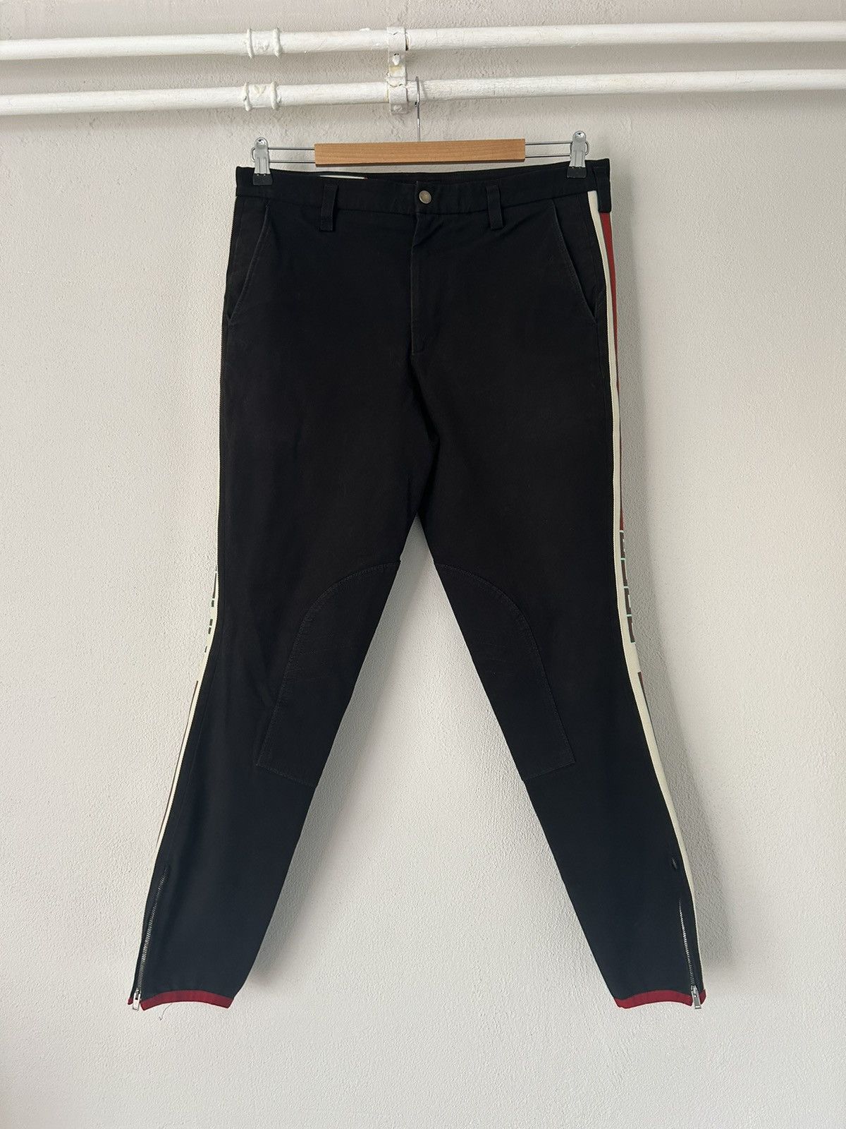 Gucci Gabardine Side Stripe Equestrian Pants Size US 34 / EU 50 - 3 Thumbnail